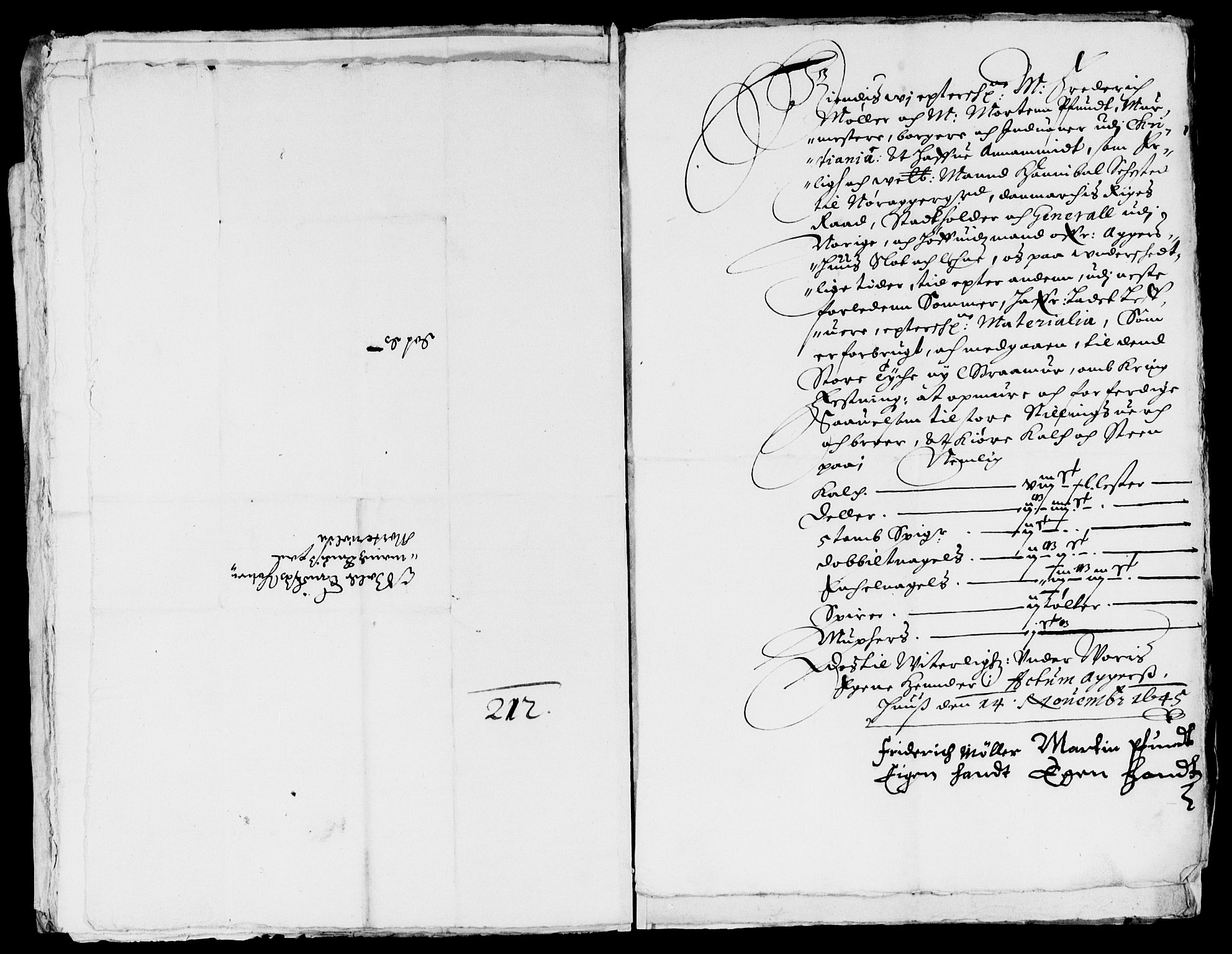 Rentekammeret inntil 1814, Reviderte regnskaper, Lensregnskaper, AV/RA-EA-5023/R/Rb/Rba/L0185: Akershus len, 1645-1646