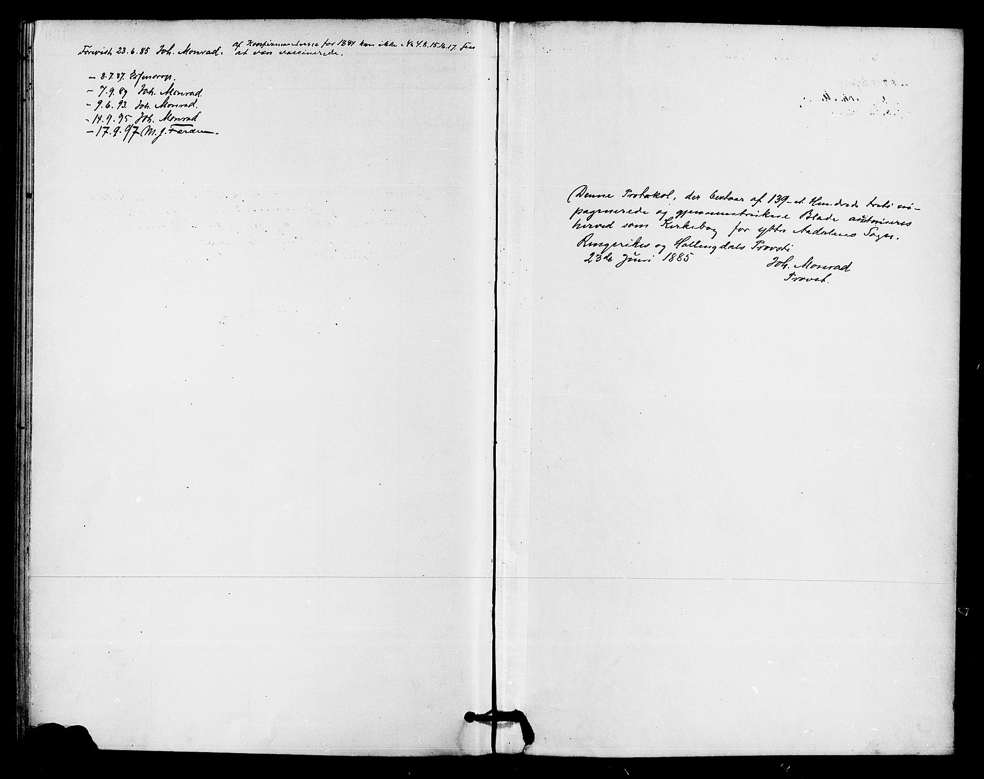 Ådal kirkebøker, SAKO/A-248/F/Fb/L0001: Parish register (official) no. II 1, 1884-1897