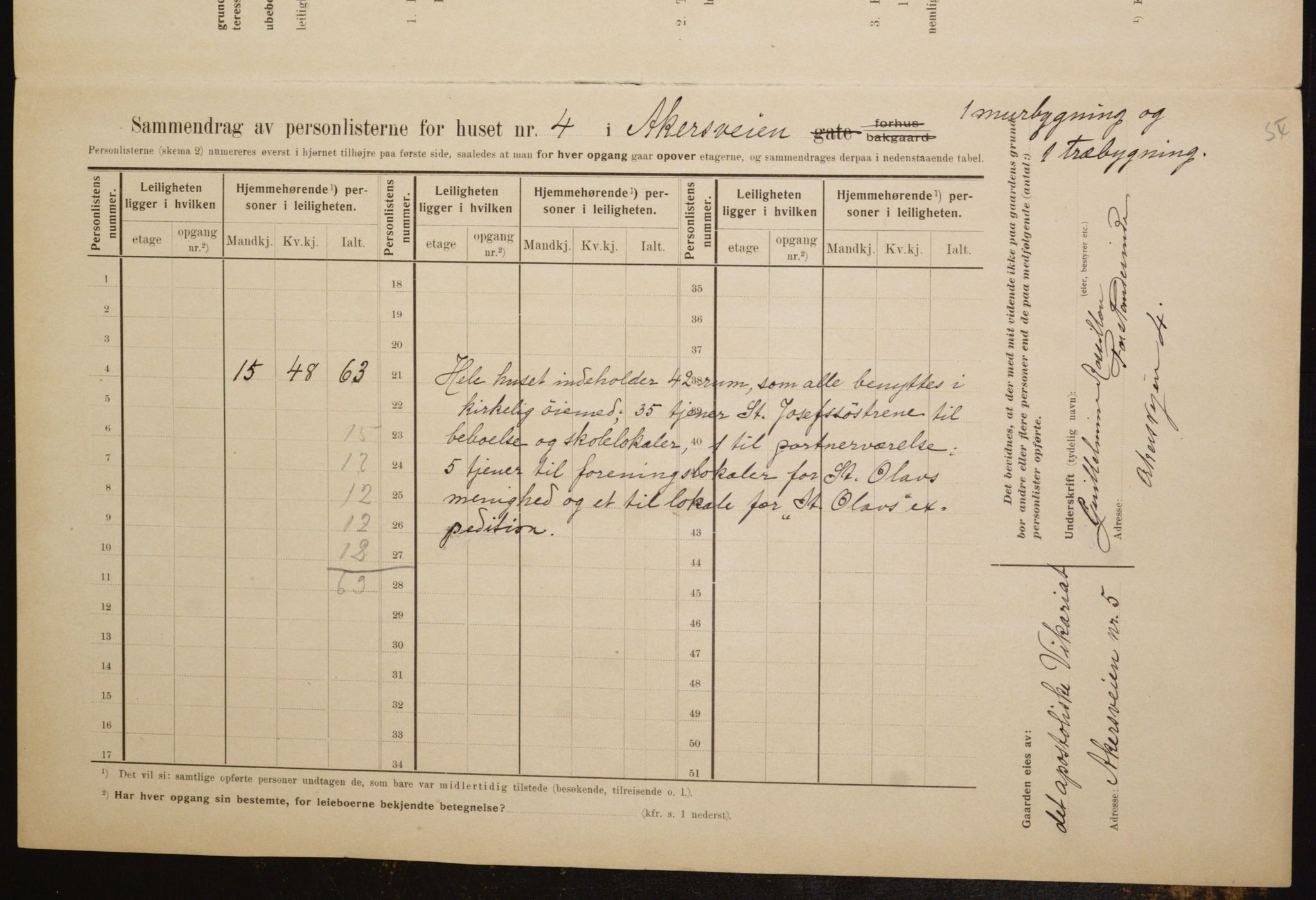 OBA, Municipal Census 1910 for Kristiania, 1910, p. 756