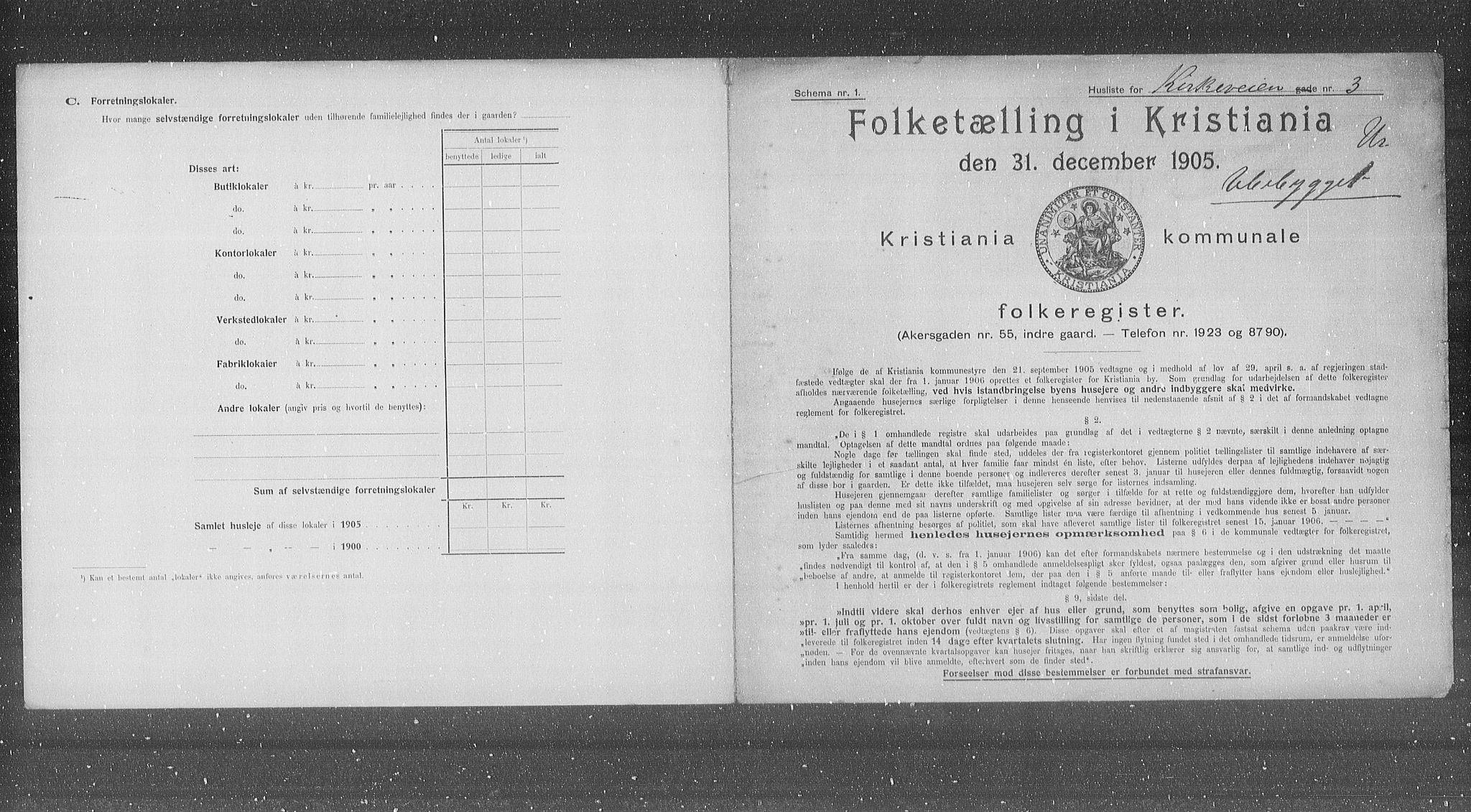 OBA, Municipal Census 1905 for Kristiania, 1905, p. 26617