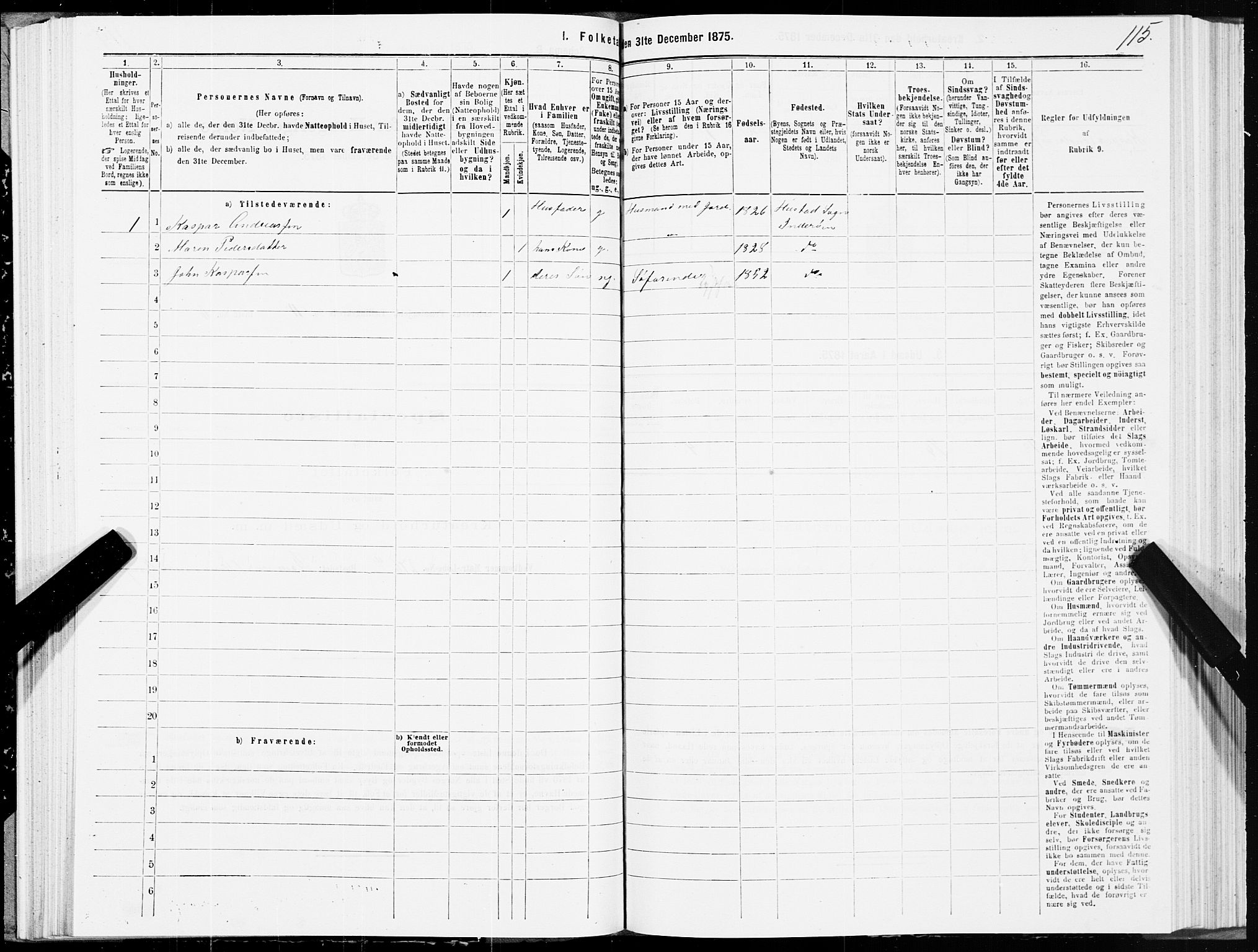 SAT, 1875 census for 1729P Inderøy, 1875, p. 6115