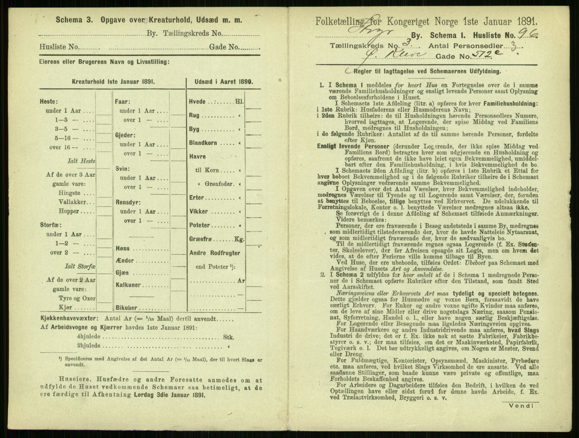 RA, 1891 census for 1103 Stavanger, 1891, p. 659