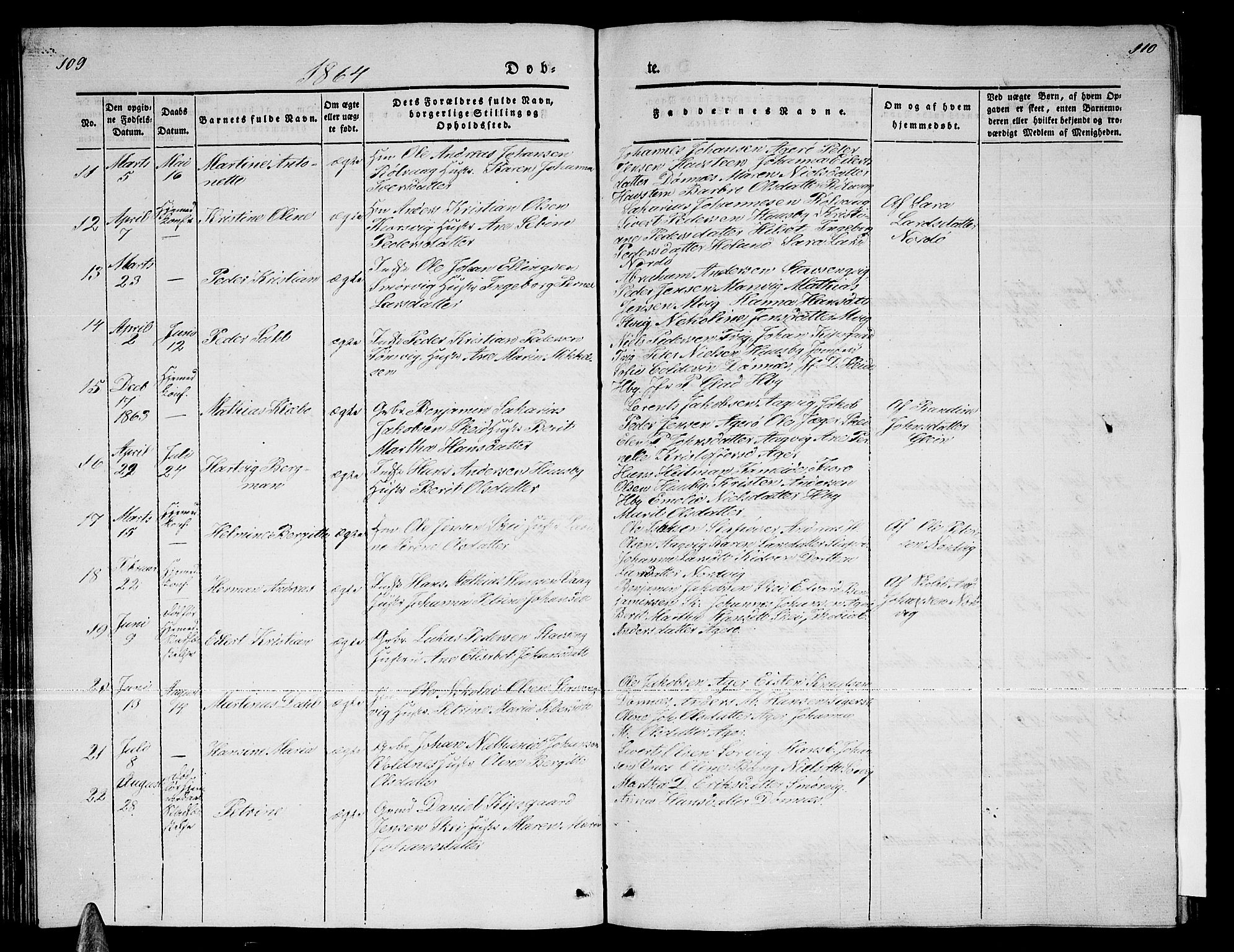 Ministerialprotokoller, klokkerbøker og fødselsregistre - Nordland, SAT/A-1459/835/L0530: Parish register (copy) no. 835C02, 1842-1865, p. 109-110