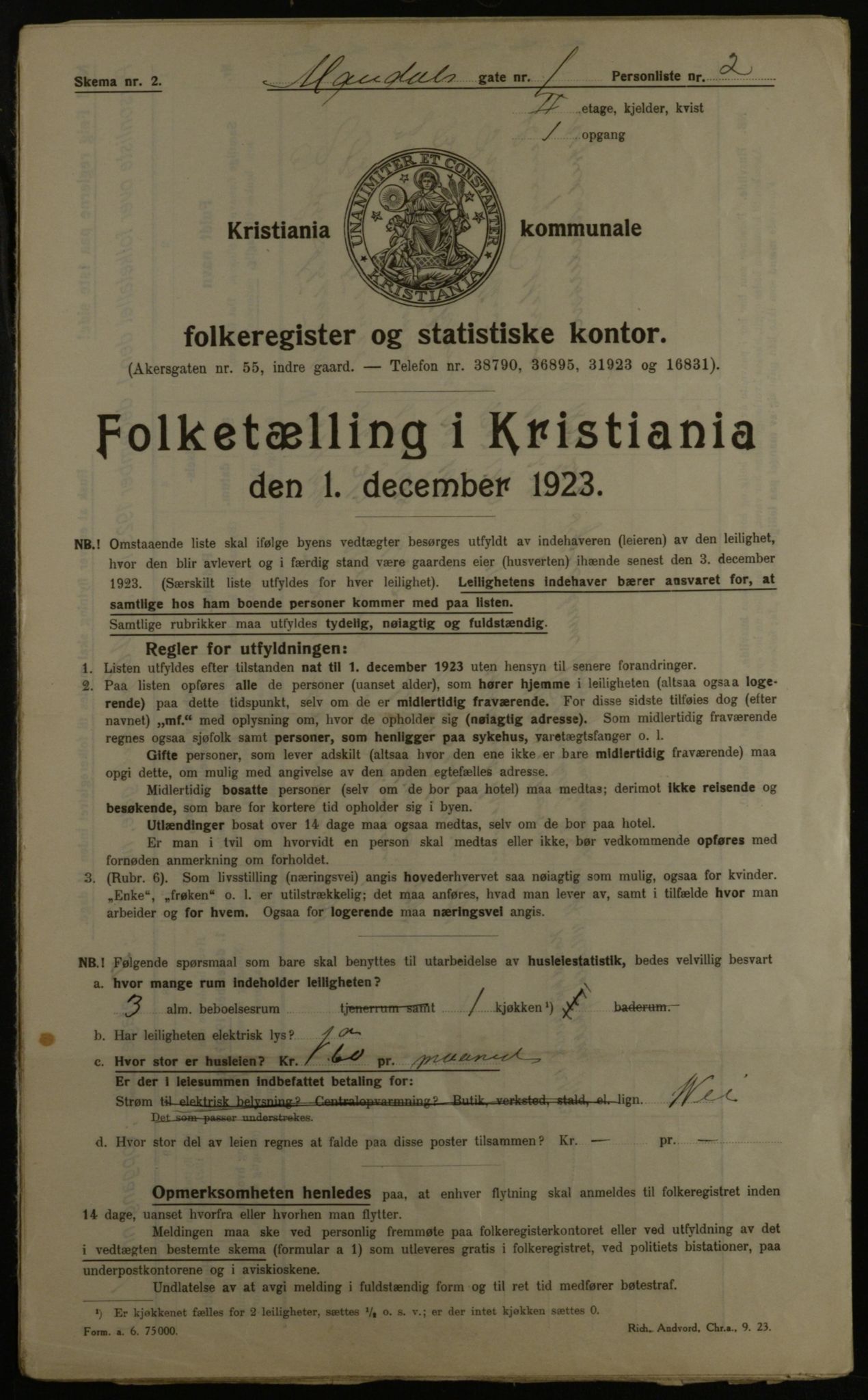 OBA, Municipal Census 1923 for Kristiania, 1923, p. 66837