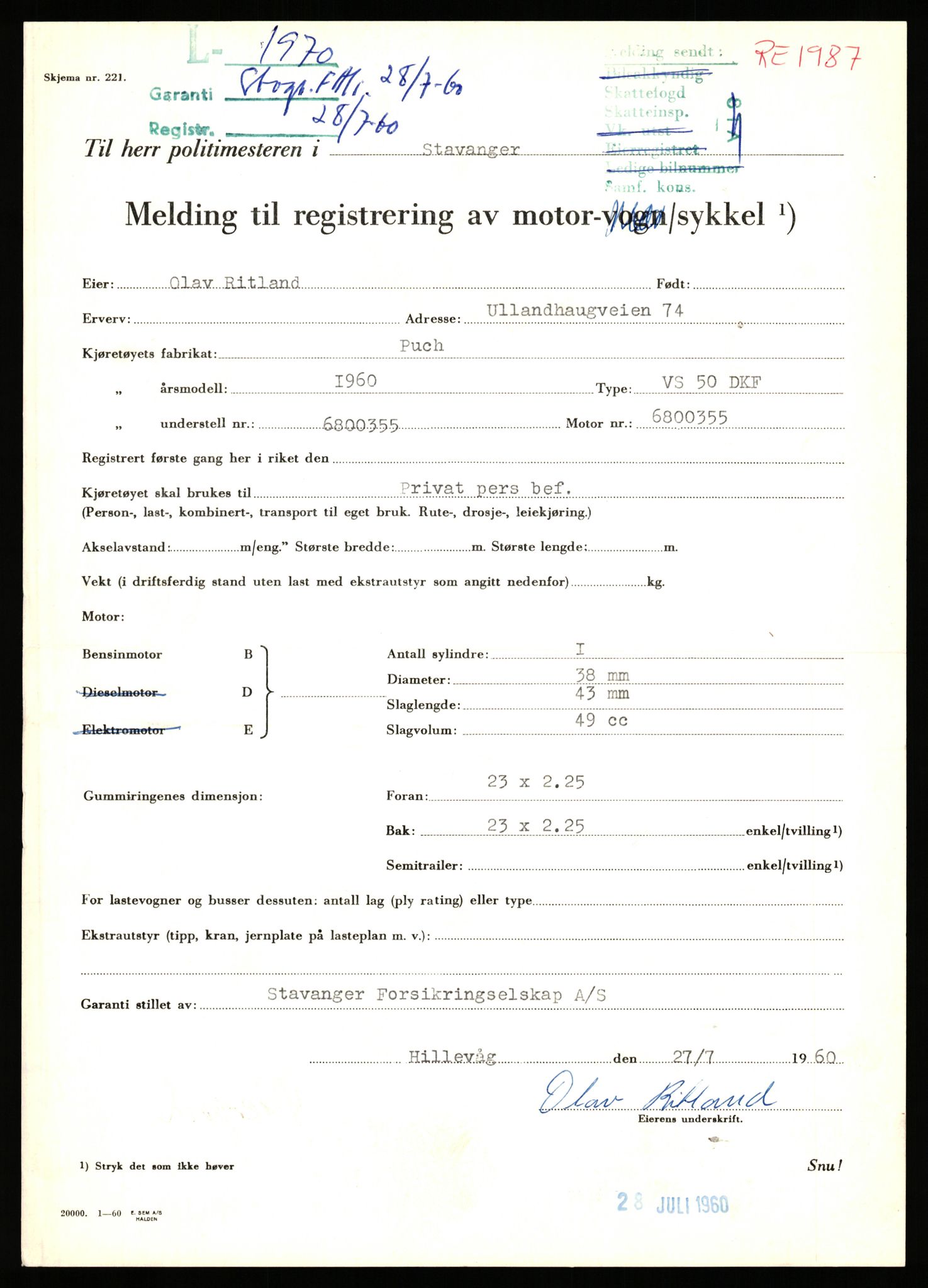 Stavanger trafikkstasjon, AV/SAST-A-101942/0/F/L0006: L-1700 - L-2149, 1930-1971, p. 1093