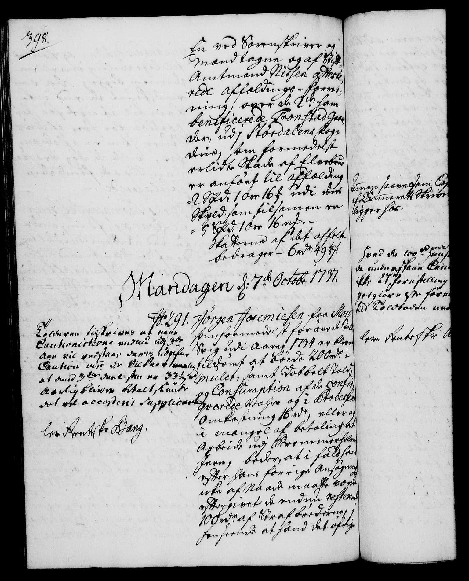 Rentekammeret, Kammerkanselliet, RA/EA-3111/G/Gh/Gha/L0019: Norsk ekstraktmemorialprotokoll (merket RK 53.64), 1736-1737, p. 398