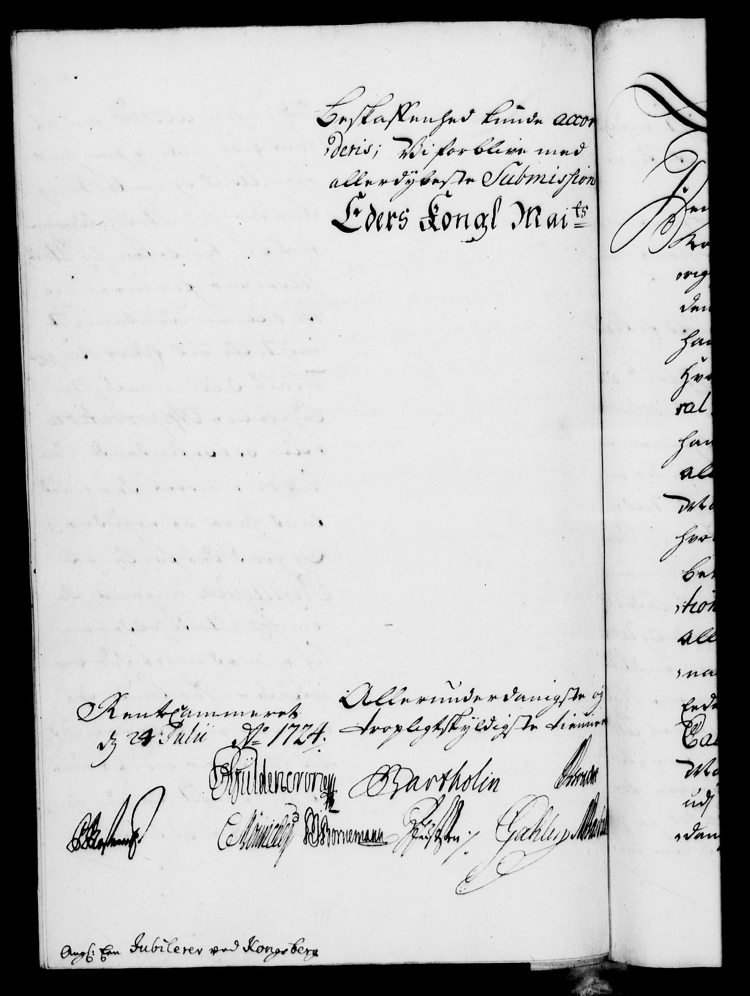 Rentekammeret, Kammerkanselliet, RA/EA-3111/G/Gf/Gfa/L0007: Norsk relasjons- og resolusjonsprotokoll (merket RK 52.7), 1724, p. 600