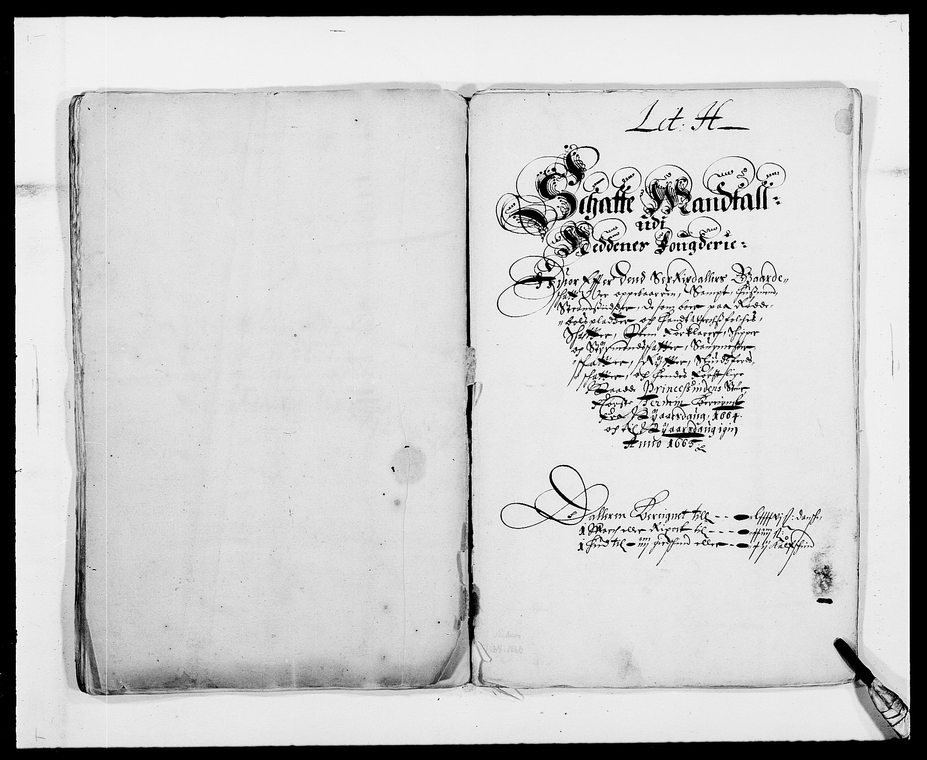 Rentekammeret inntil 1814, Reviderte regnskaper, Fogderegnskap, AV/RA-EA-4092/R39/L2296: Fogderegnskap Nedenes, 1664-1666, p. 100