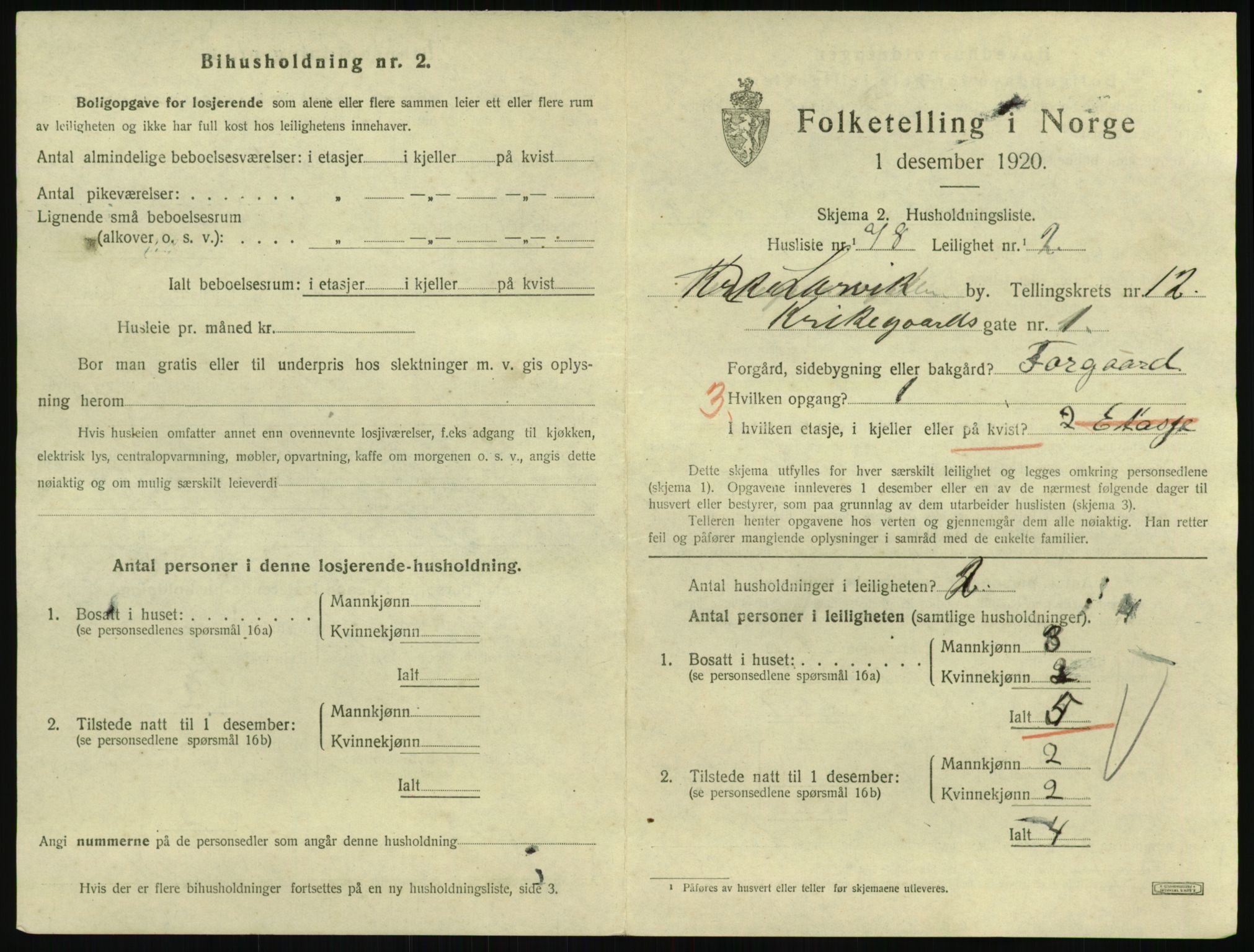 SAKO, 1920 census for Larvik, 1920, p. 8652