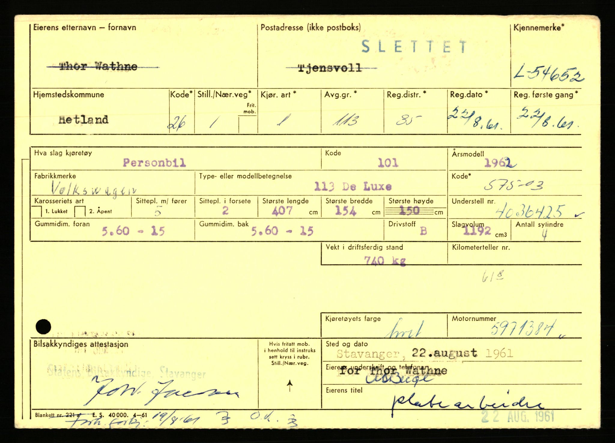 Stavanger trafikkstasjon, SAST/A-101942/0/F/L0054: L-54200 - L-55699, 1930-1971, p. 969