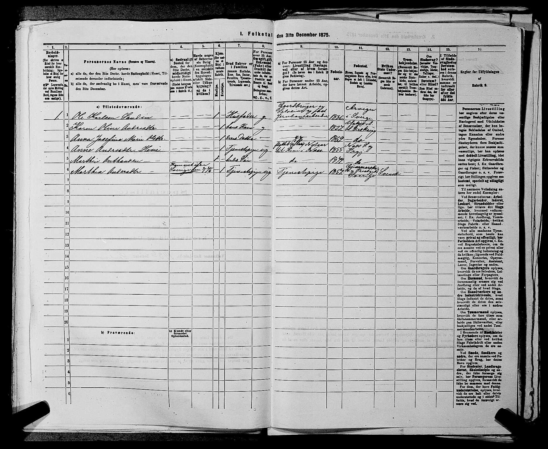 RA, 1875 census for 0224P Aurskog, 1875, p. 1336