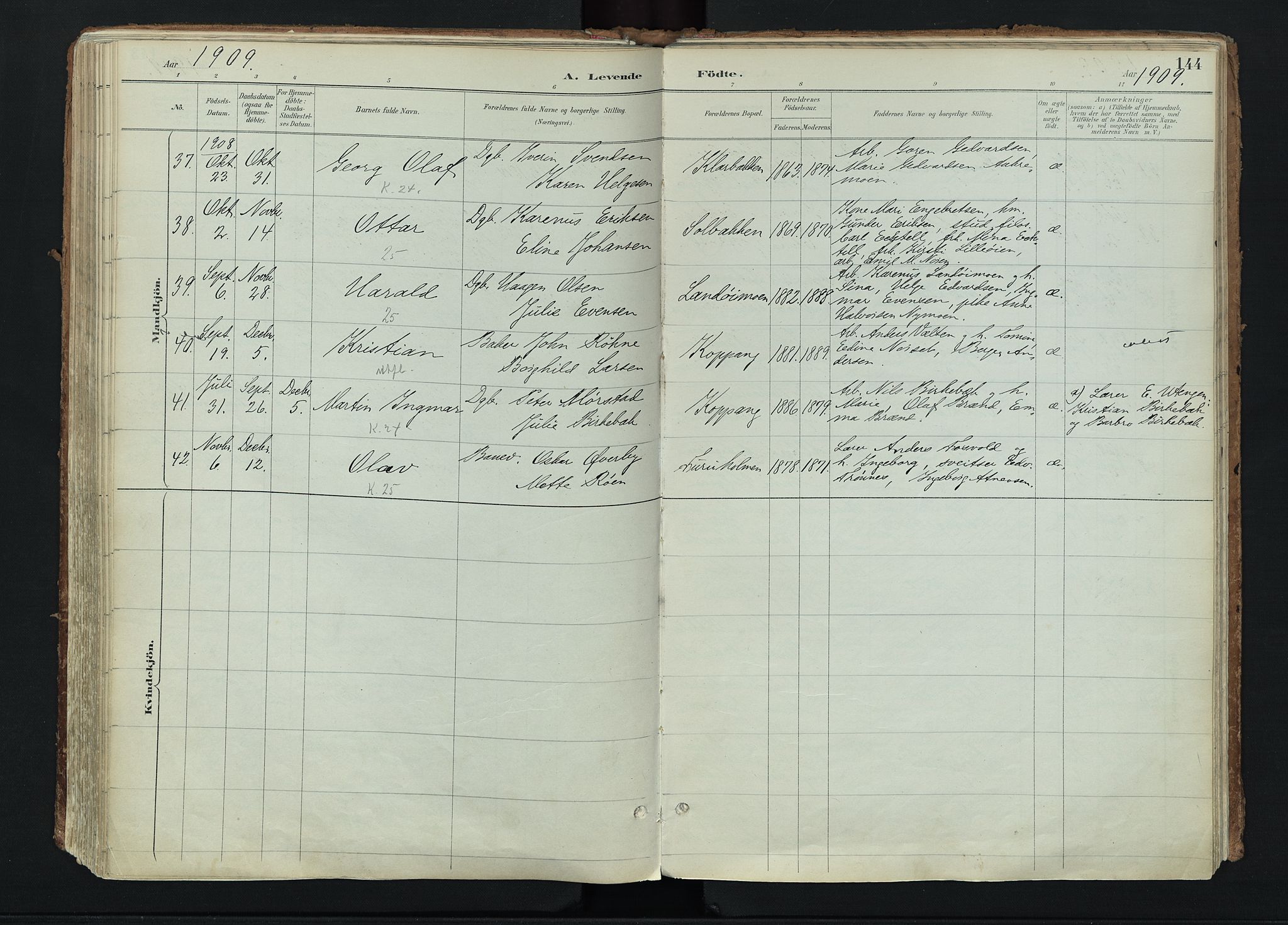 Stor-Elvdal prestekontor, SAH/PREST-052/H/Ha/Haa/L0004: Parish register (official) no. 4, 1890-1922, p. 144