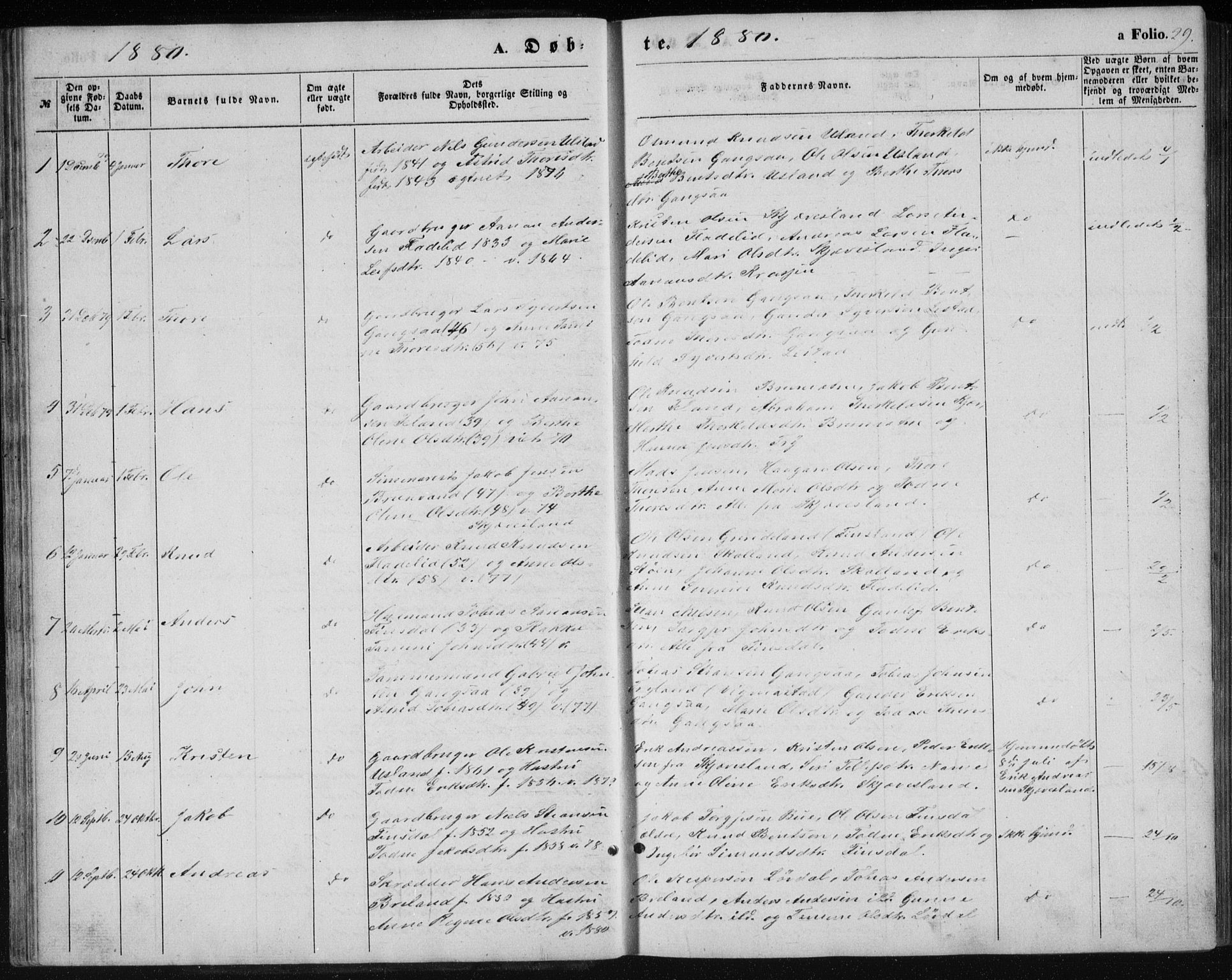 Holum sokneprestkontor, SAK/1111-0022/F/Fb/Fbc/L0002: Parish register (copy) no. B 2, 1860-1882, p. 30