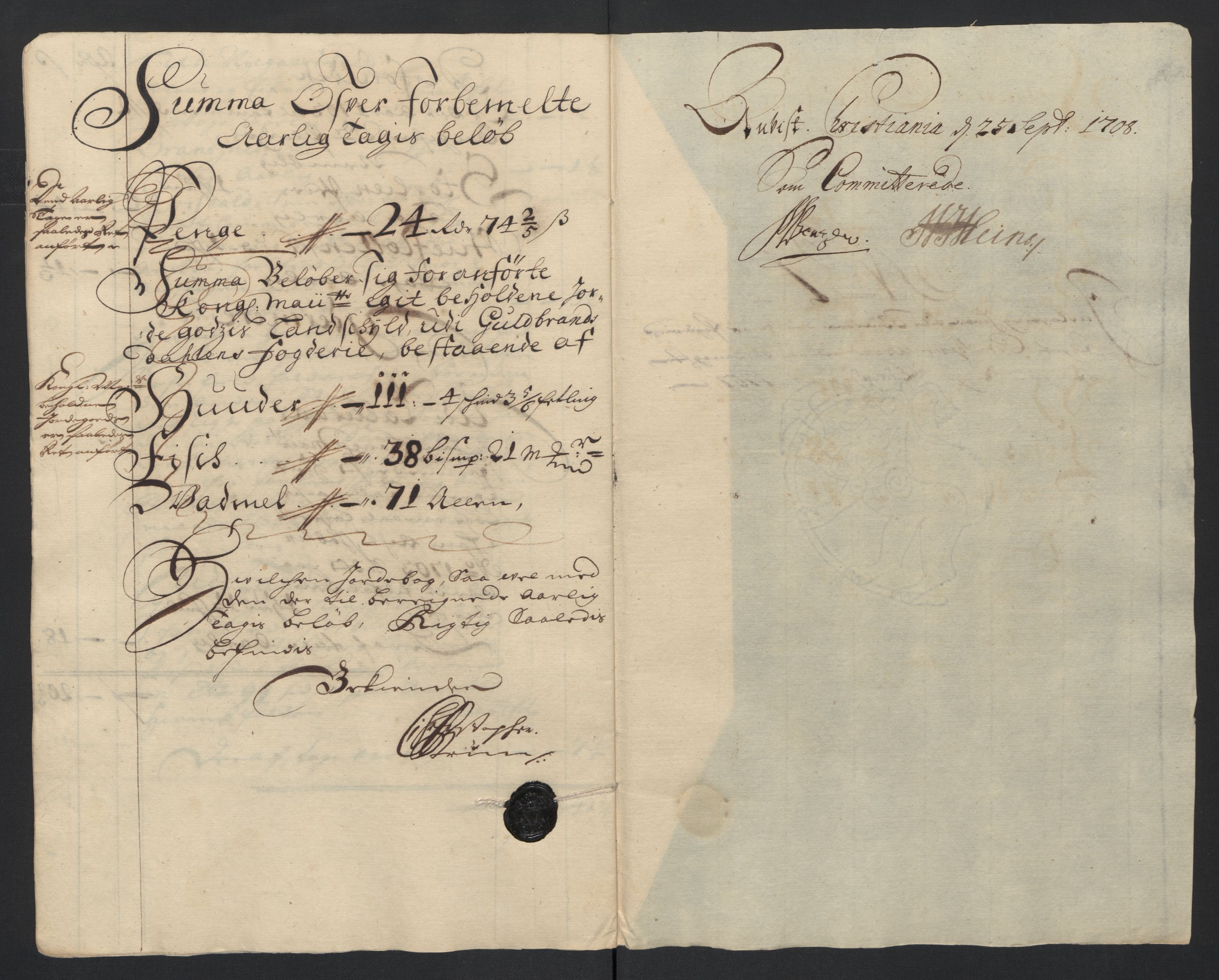 Rentekammeret inntil 1814, Reviderte regnskaper, Fogderegnskap, AV/RA-EA-4092/R17/L1178: Fogderegnskap Gudbrandsdal, 1705-1707, p. 320