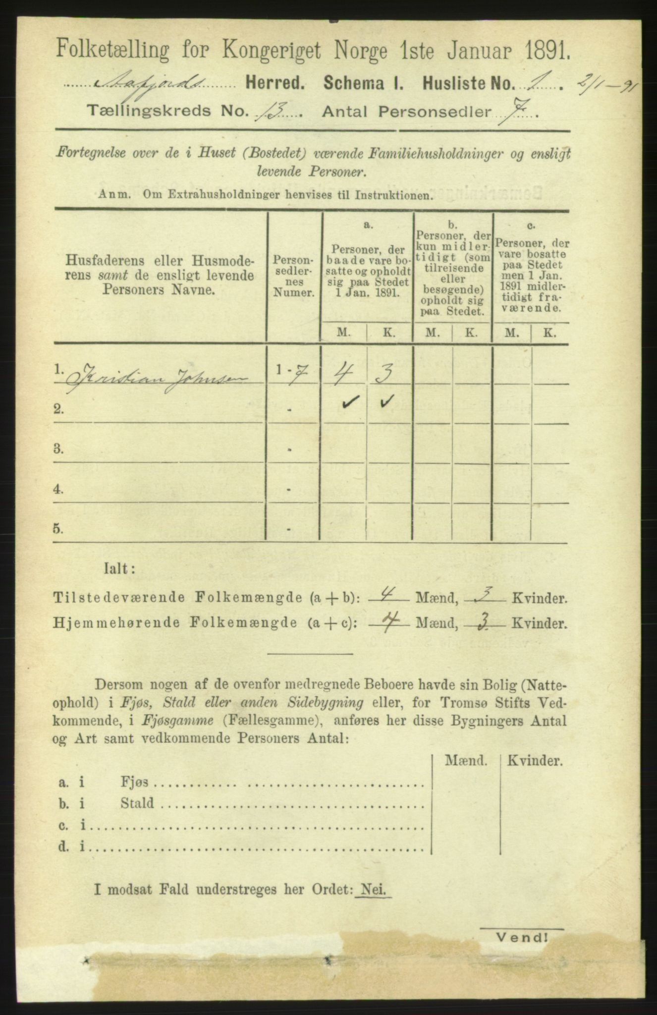 RA, 1891 census for 1630 Åfjord, 1891, p. 4103