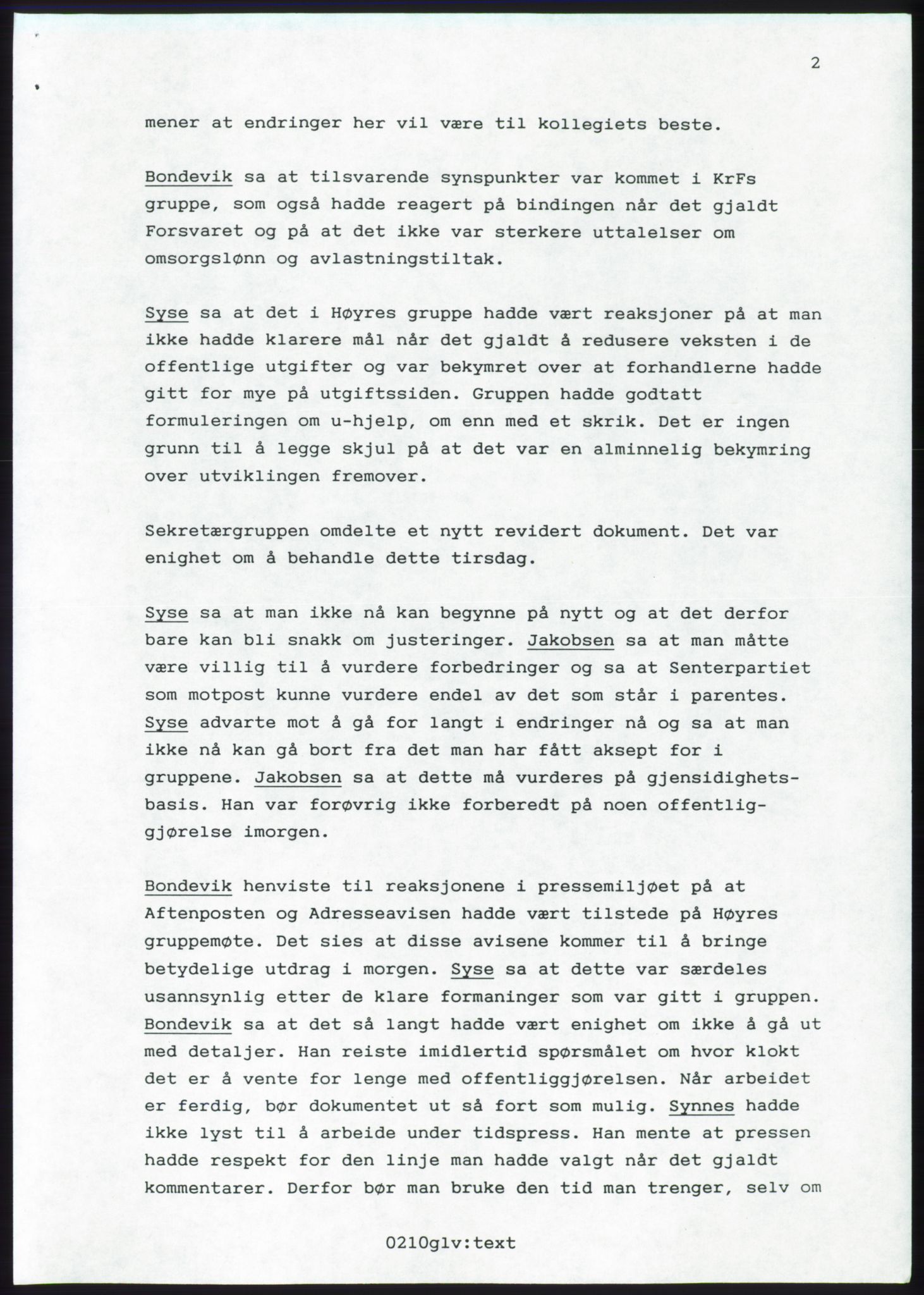 Forhandlingsmøtene 1989 mellom Høyre, KrF og Senterpartiet om dannelse av regjering, RA/PA-0697/A/L0001: Forhandlingsprotokoll med vedlegg, 1989, p. 472