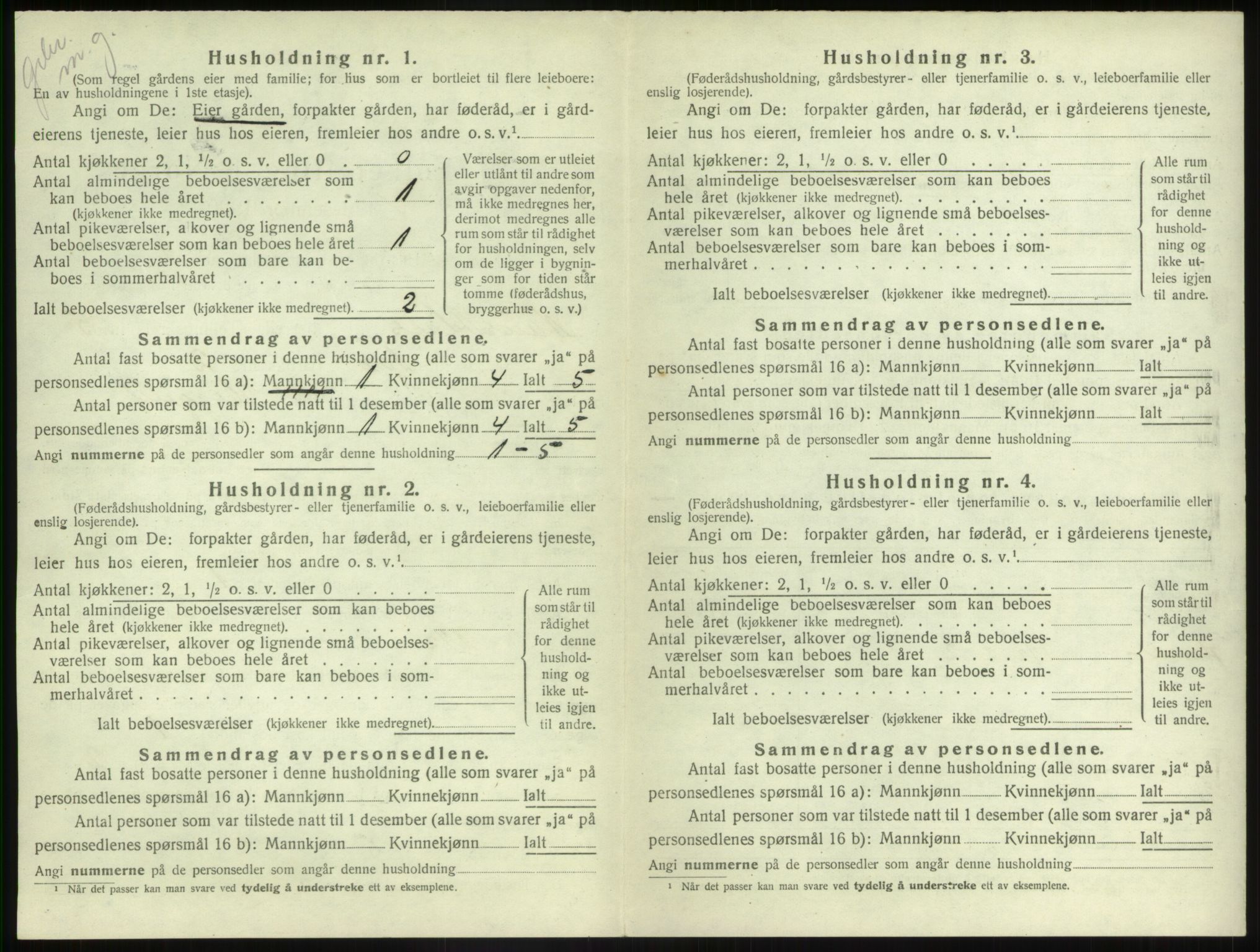 SAB, 1920 census for Naustdal, 1920, p. 396