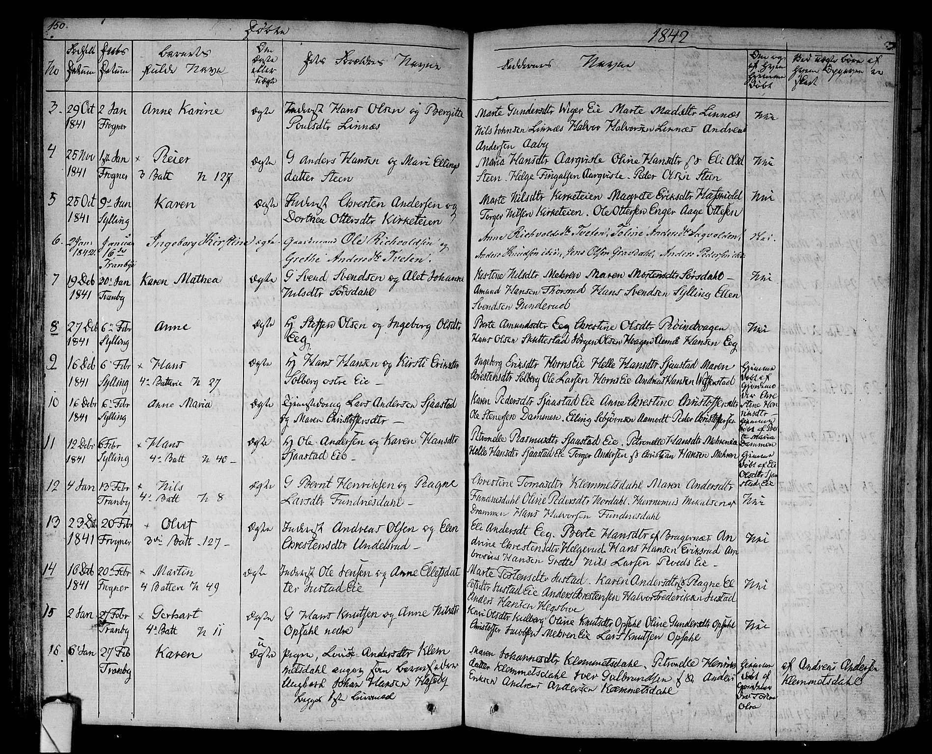 Lier kirkebøker, AV/SAKO-A-230/F/Fa/L0010: Parish register (official) no. I 10, 1827-1843, p. 150