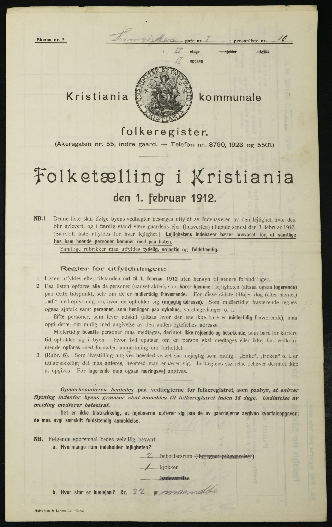 OBA, Municipal Census 1912 for Kristiania, 1912, p. 115626