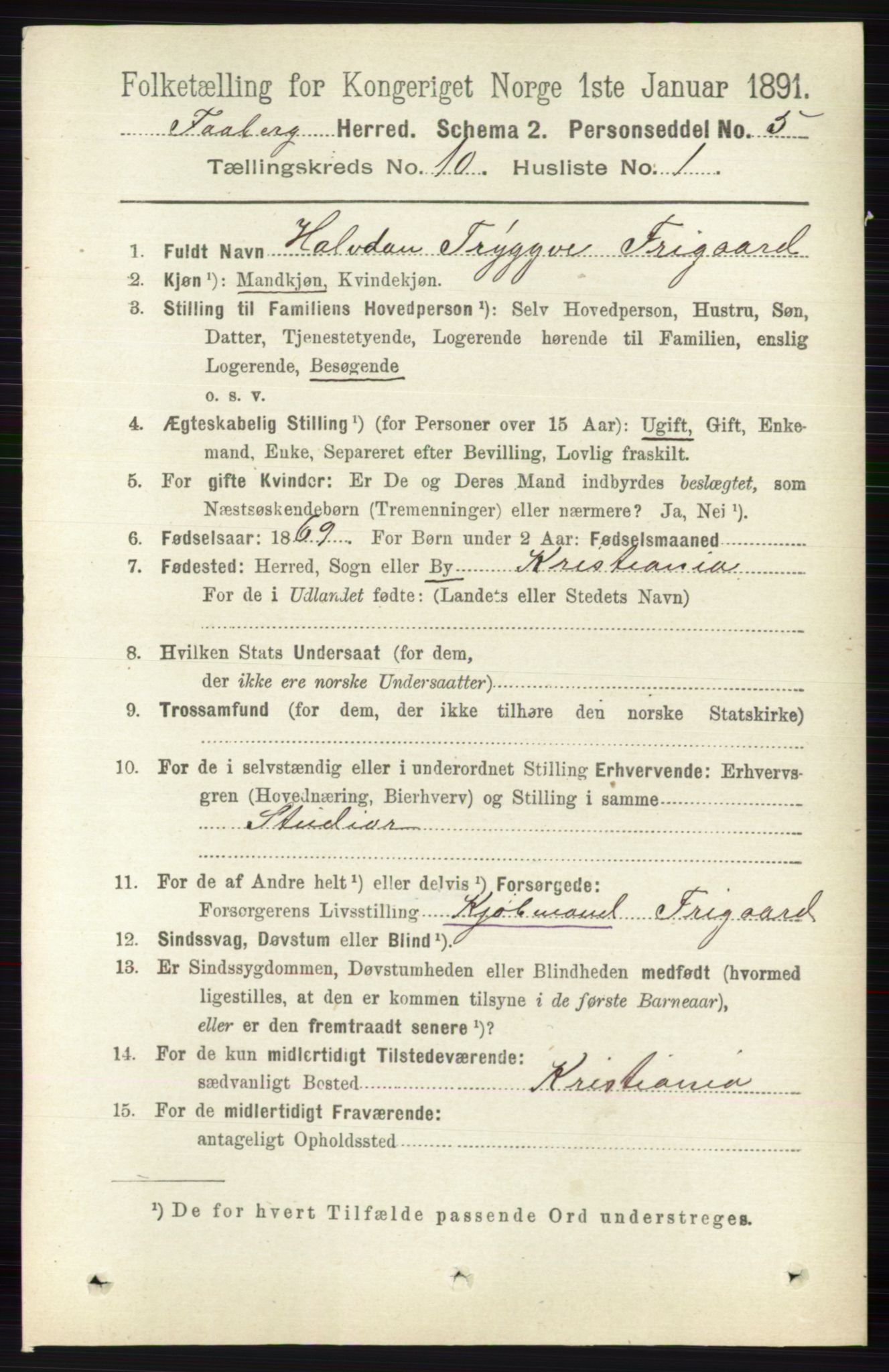 RA, 1891 census for 0524 Fåberg, 1891, p. 4110