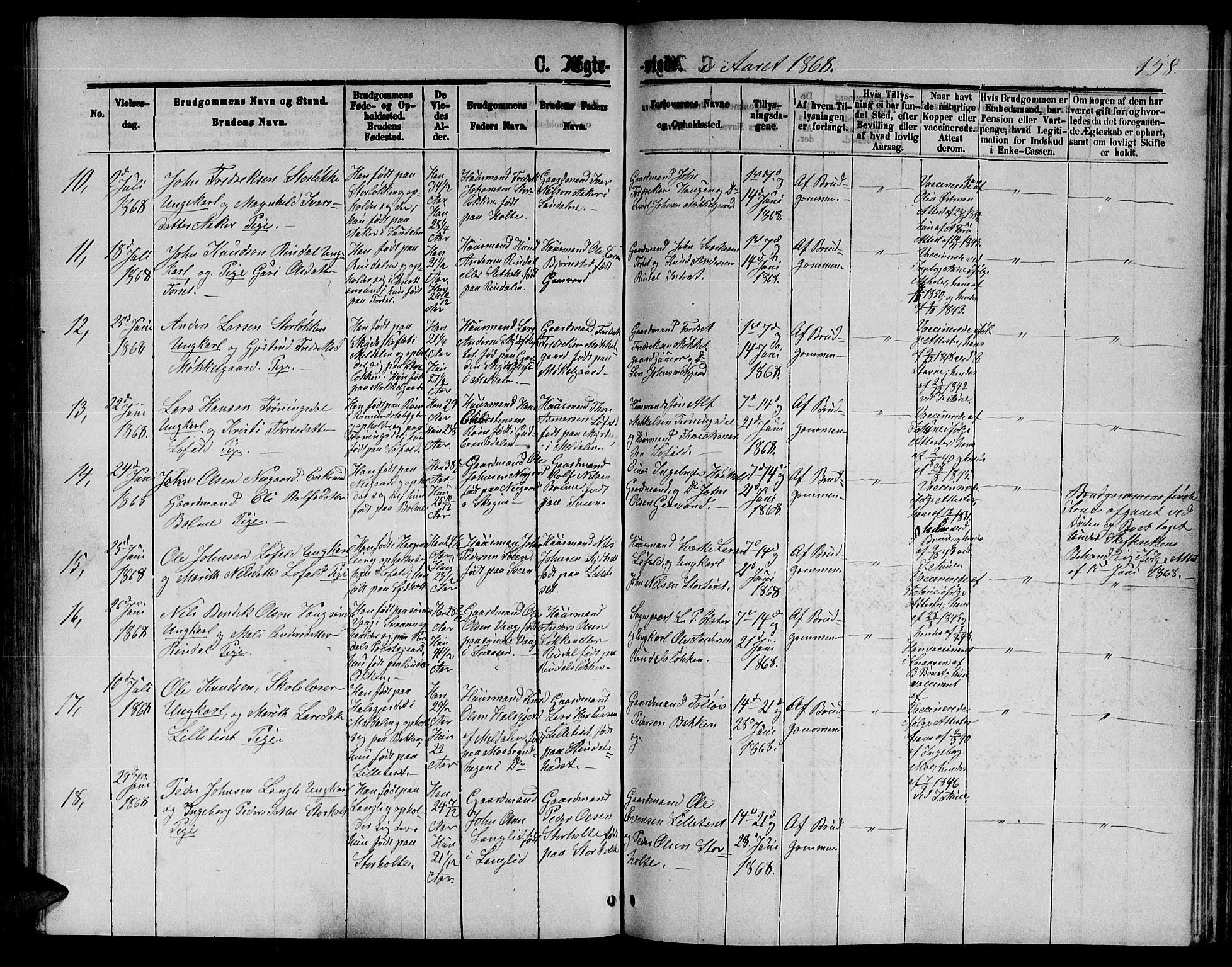 Ministerialprotokoller, klokkerbøker og fødselsregistre - Møre og Romsdal, AV/SAT-A-1454/598/L1076: Parish register (copy) no. 598C01, 1867-1878, p. 158