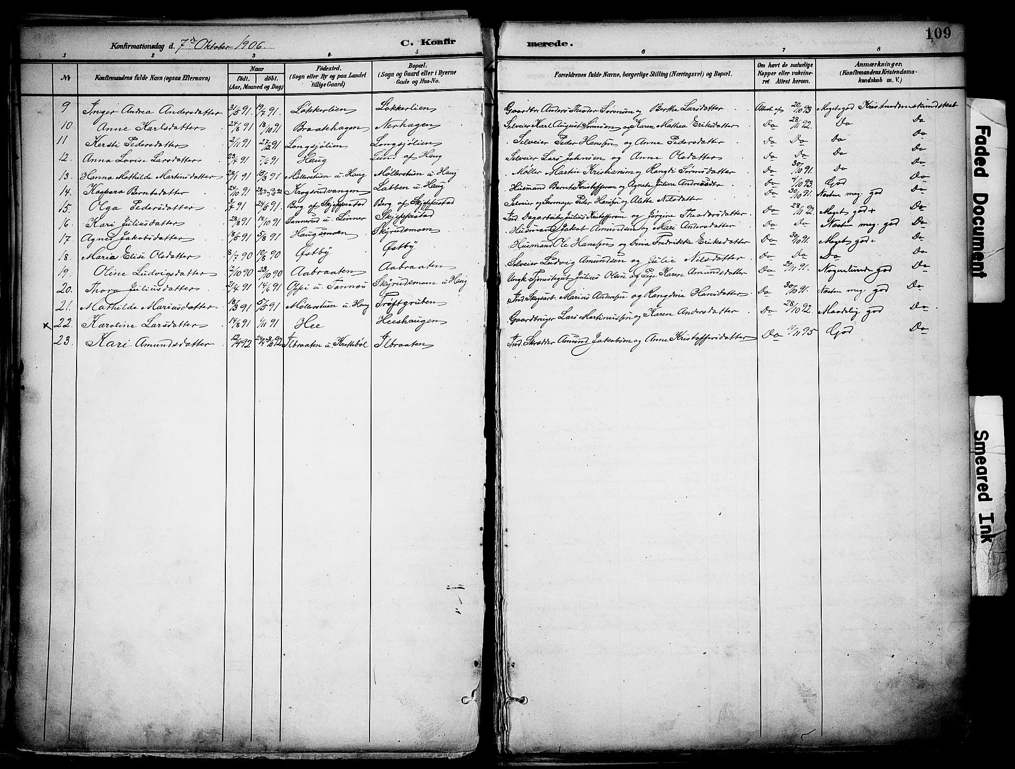 Nord-Odal prestekontor, AV/SAH-PREST-032/H/Ha/Haa/L0007: Parish register (official) no. 7, 1902-1926, p. 109