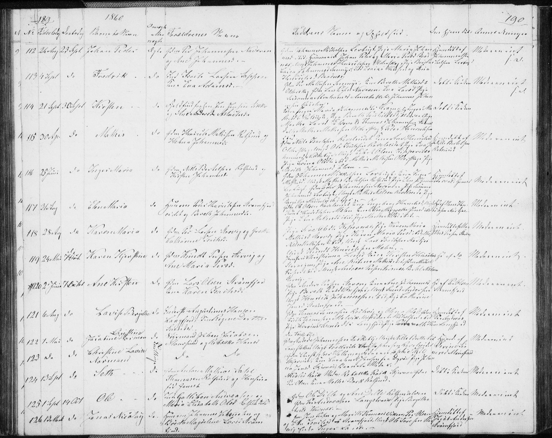 Skjervøy sokneprestkontor, SATØ/S-1300/H/Ha/Hab/L0003klokker: Parish register (copy) no. 3, 1849-1861, p. 189-190