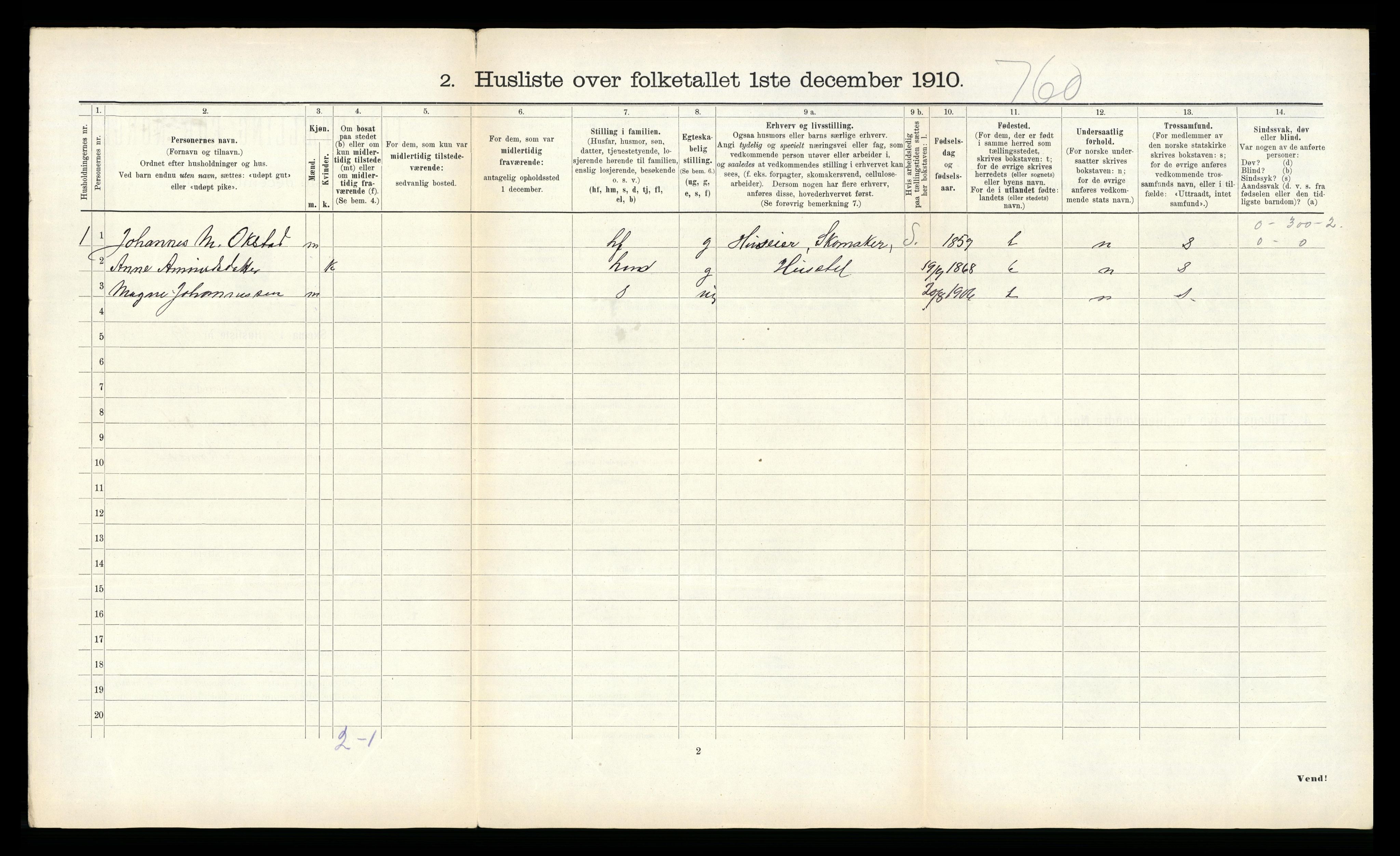 RA, 1910 census for Høylandet, 1910, p. 315