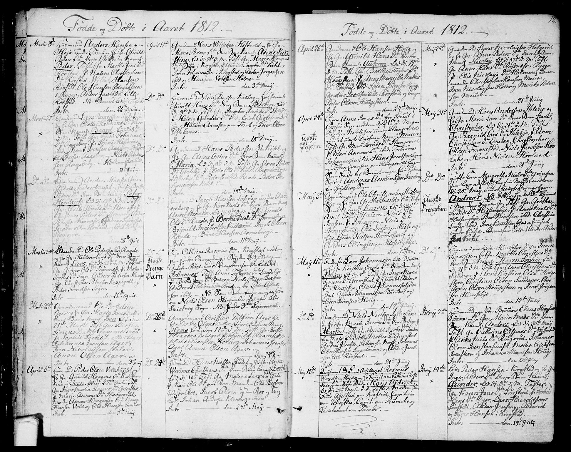 Råde prestekontor kirkebøker, AV/SAO-A-2009/F/Fa/L0003: Parish register (official) no. 3, 1806-1814, p. 12