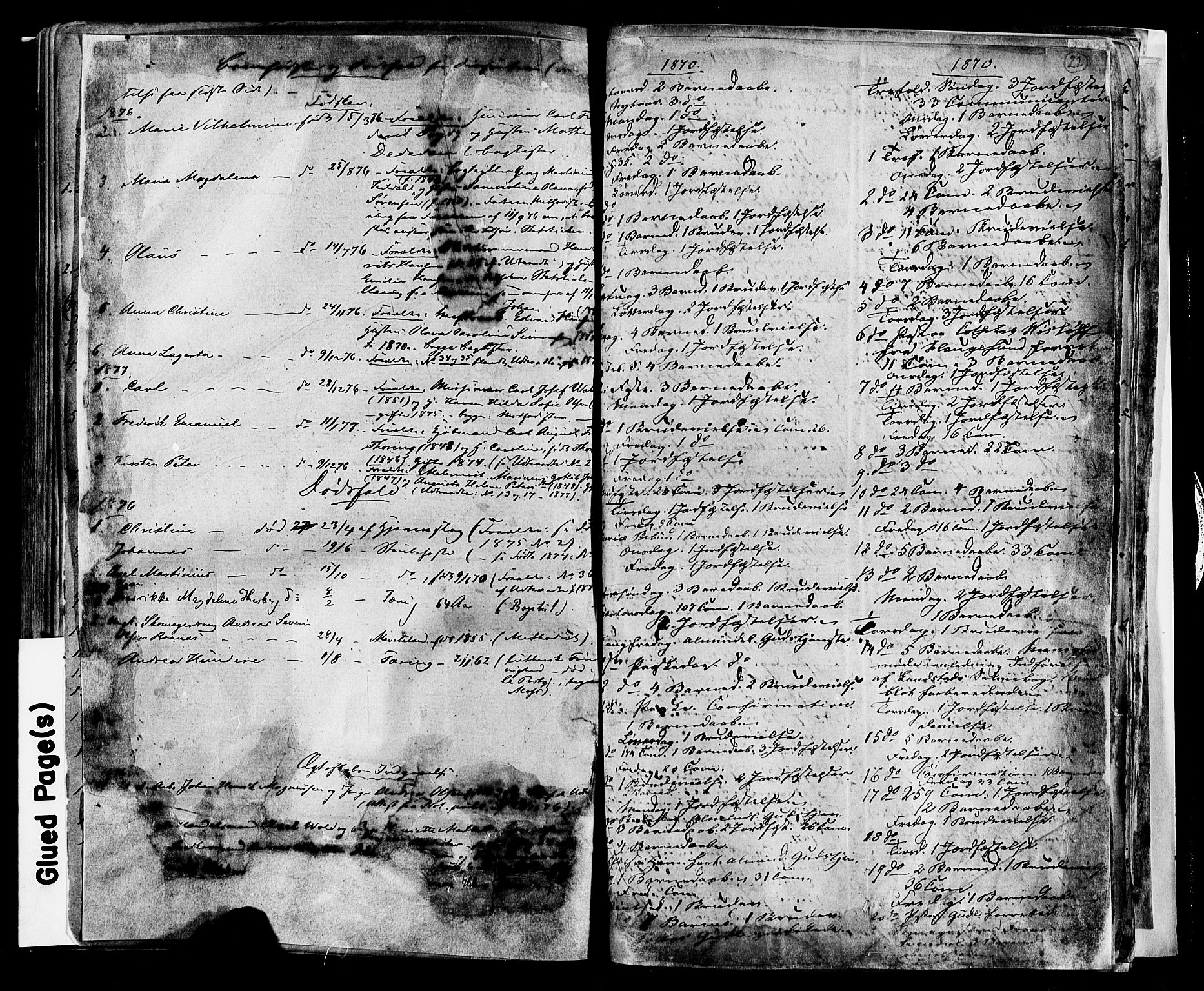 Moss prestekontor Kirkebøker, SAO/A-2003/F/Fa/L0010: Parish register (official) no. I 10, 1870-1877, p. 22