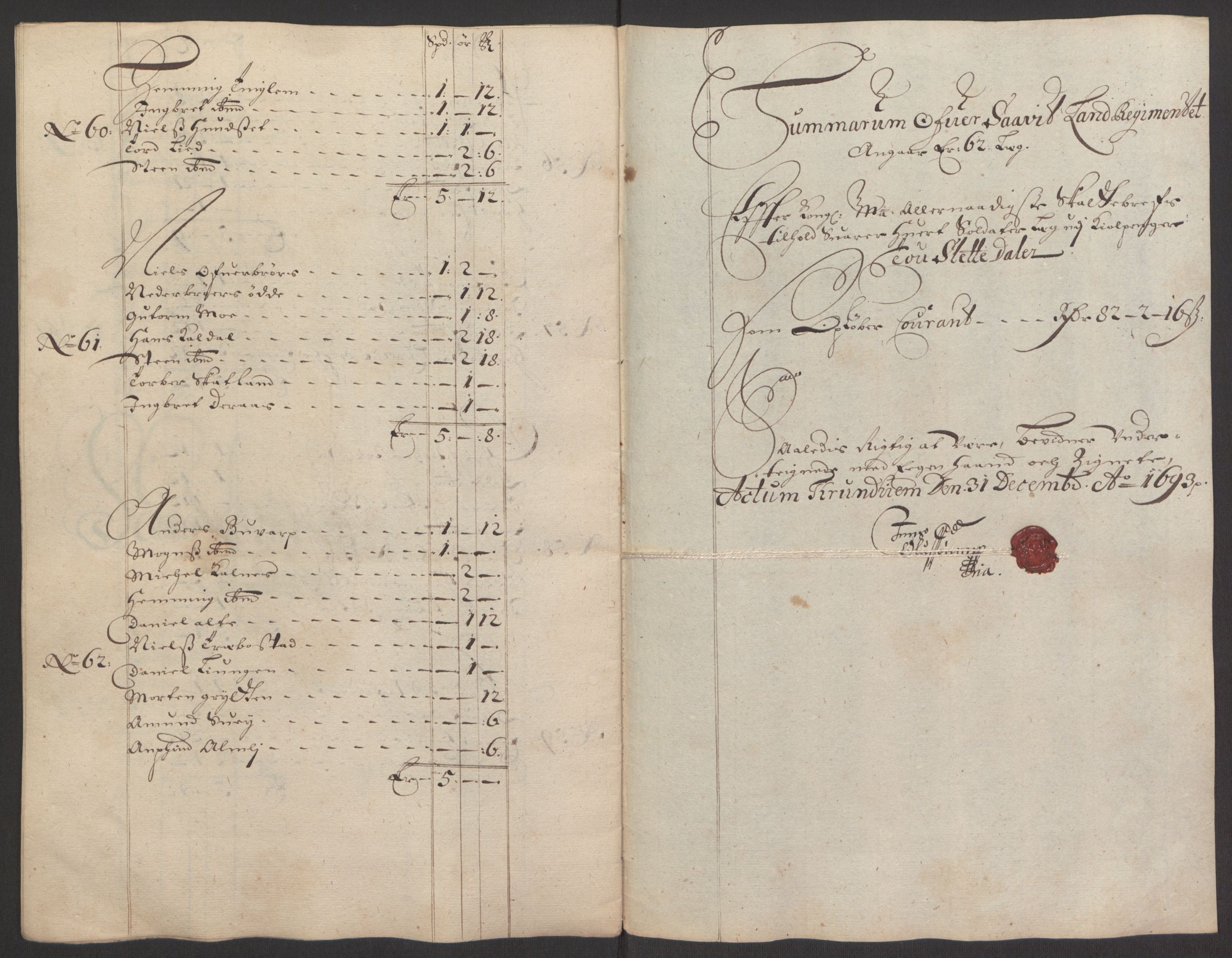 Rentekammeret inntil 1814, Reviderte regnskaper, Fogderegnskap, RA/EA-4092/R64/L4424: Fogderegnskap Namdal, 1692-1695, p. 267