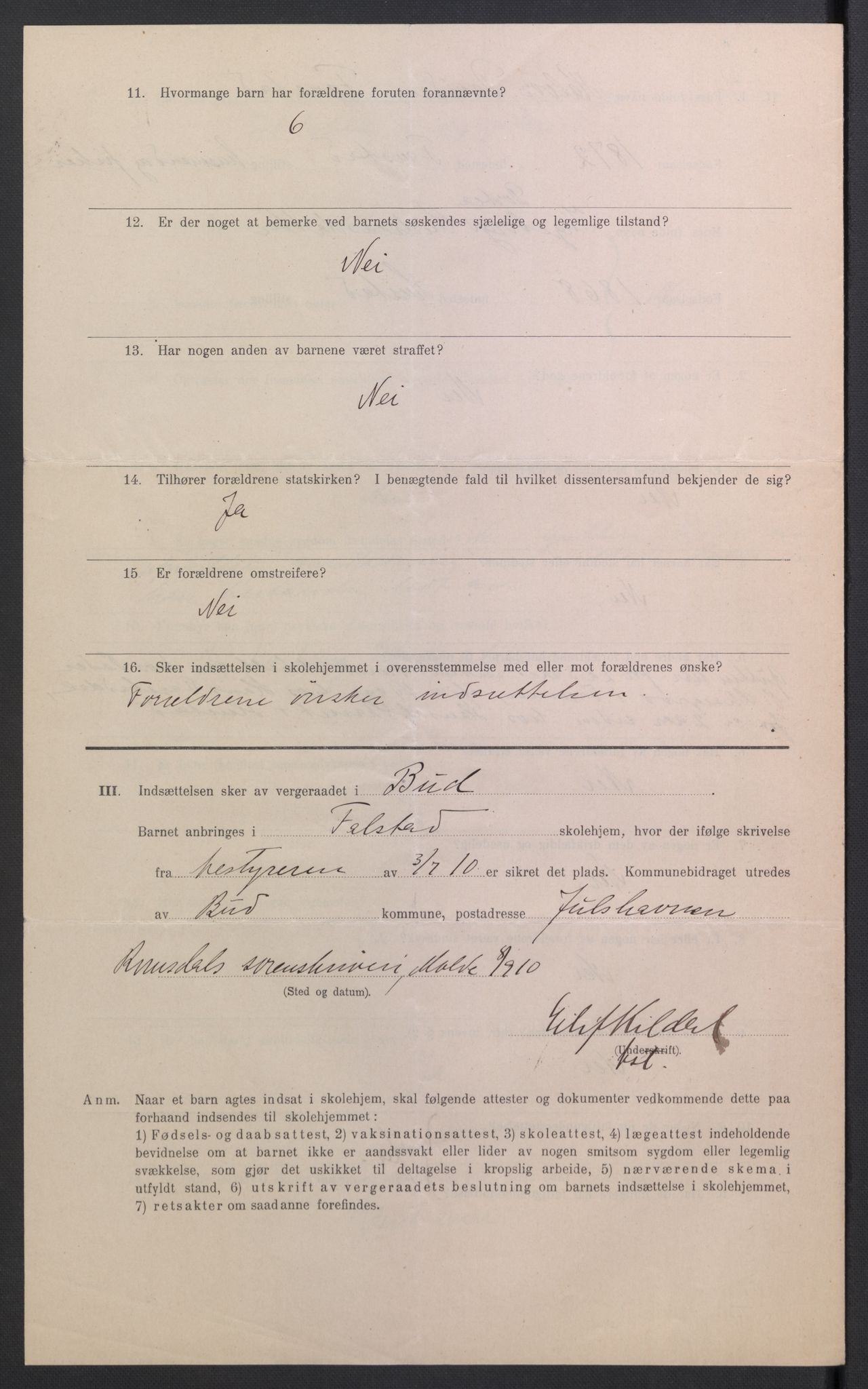 Falstad skolehjem, AV/RA-S-1676/E/Eb/L0010: Elevmapper løpenr. 210-239, 1910-1917, p. 195