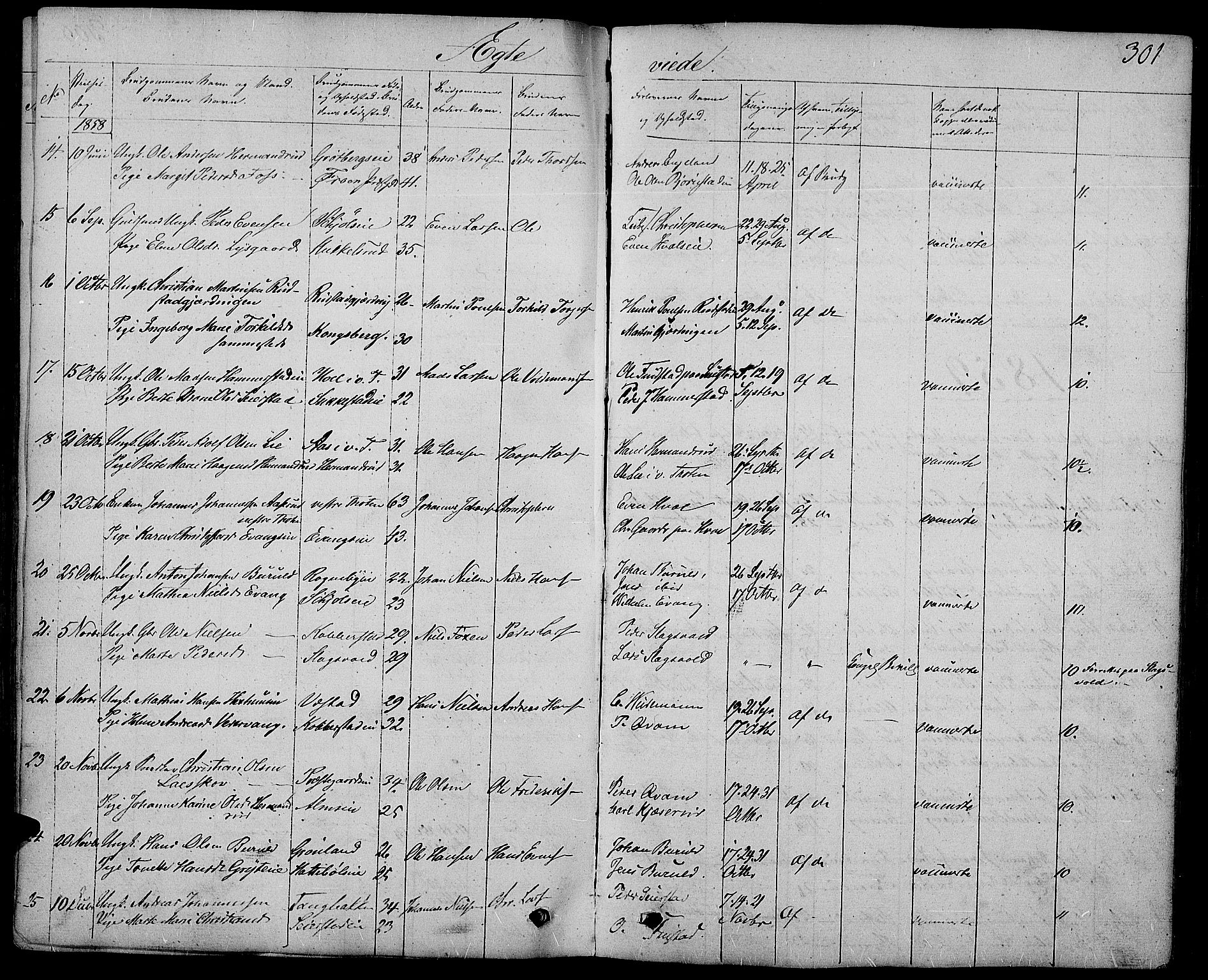 Østre Toten prestekontor, SAH/PREST-104/H/Ha/Hab/L0004: Parish register (copy) no. 4, 1858-1886, p. 301