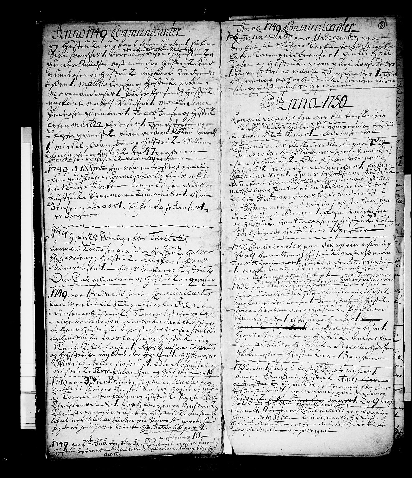 Skoger kirkebøker, SAKO/A-59/G/Gb/L0001: Parish register (copy) no. II 1, 1748-1753, p. 8