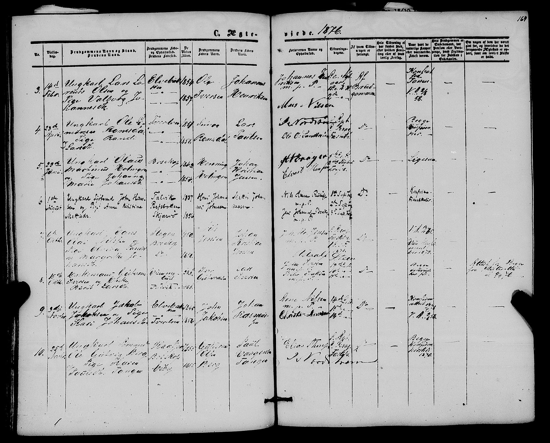 Alta sokneprestkontor, SATØ/S-1338/H/Ha/L0001.kirke: Parish register (official) no. 1, 1858-1878, p. 164