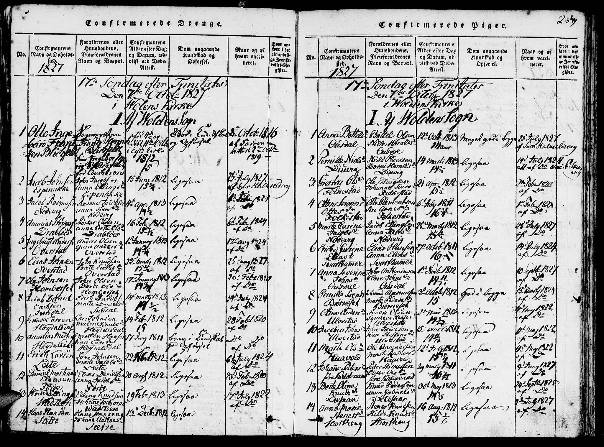 Ministerialprotokoller, klokkerbøker og fødselsregistre - Møre og Romsdal, SAT/A-1454/511/L0138: Parish register (official) no. 511A05, 1817-1832, p. 259