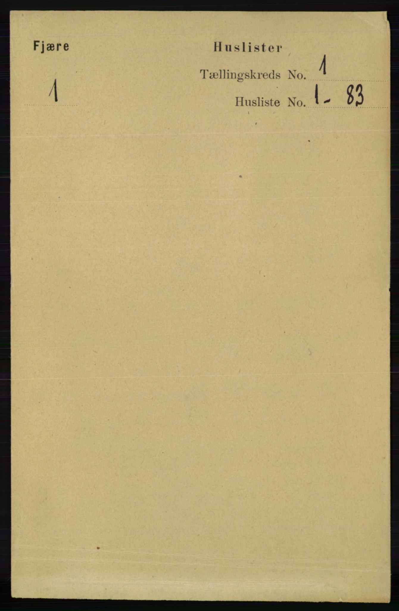 RA, 1891 census for 0923 Fjære, 1891, p. 31