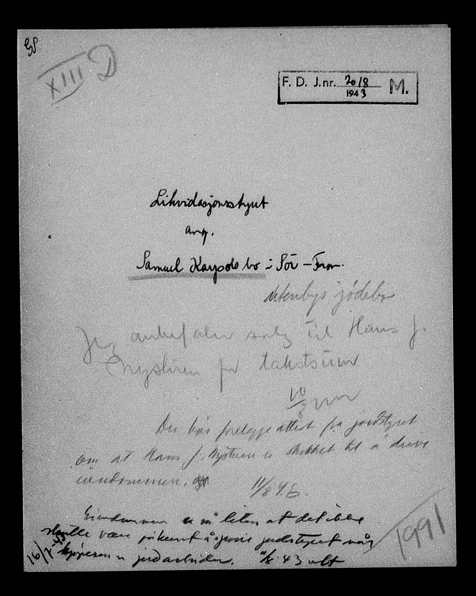 Justisdepartementet, Tilbakeføringskontoret for inndratte formuer, AV/RA-S-1564/H/Hc/Hcc/L0949: --, 1945-1947, p. 698