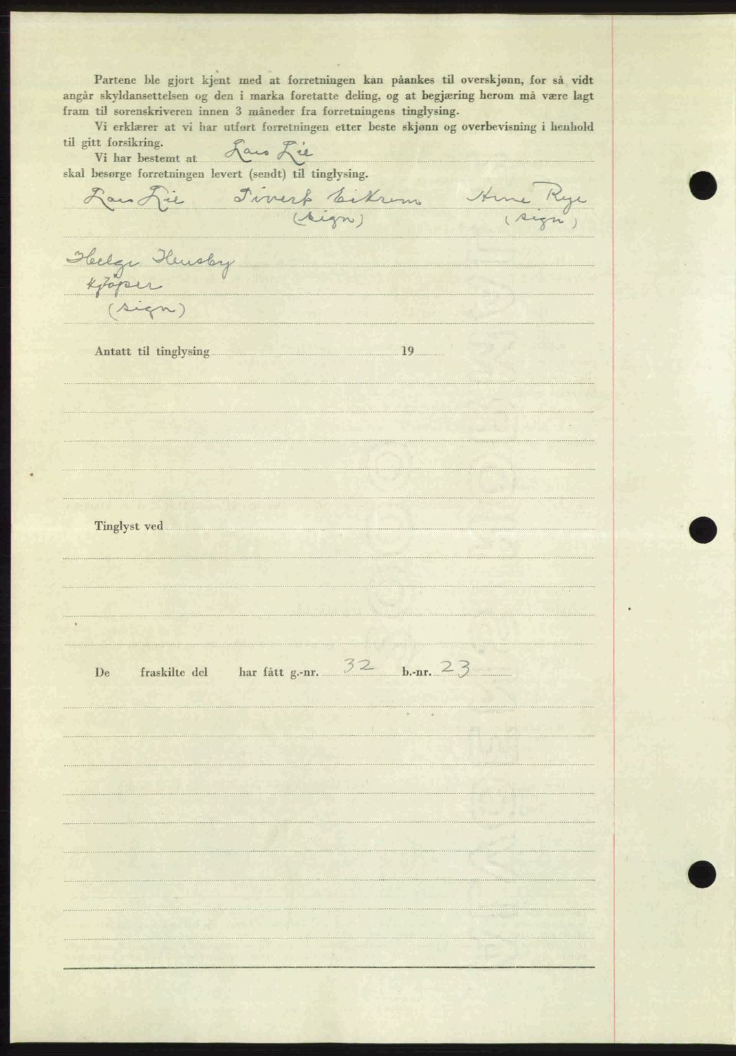 Romsdal sorenskriveri, AV/SAT-A-4149/1/2/2C: Mortgage book no. A23, 1947-1947, Diary no: : 1759/1947