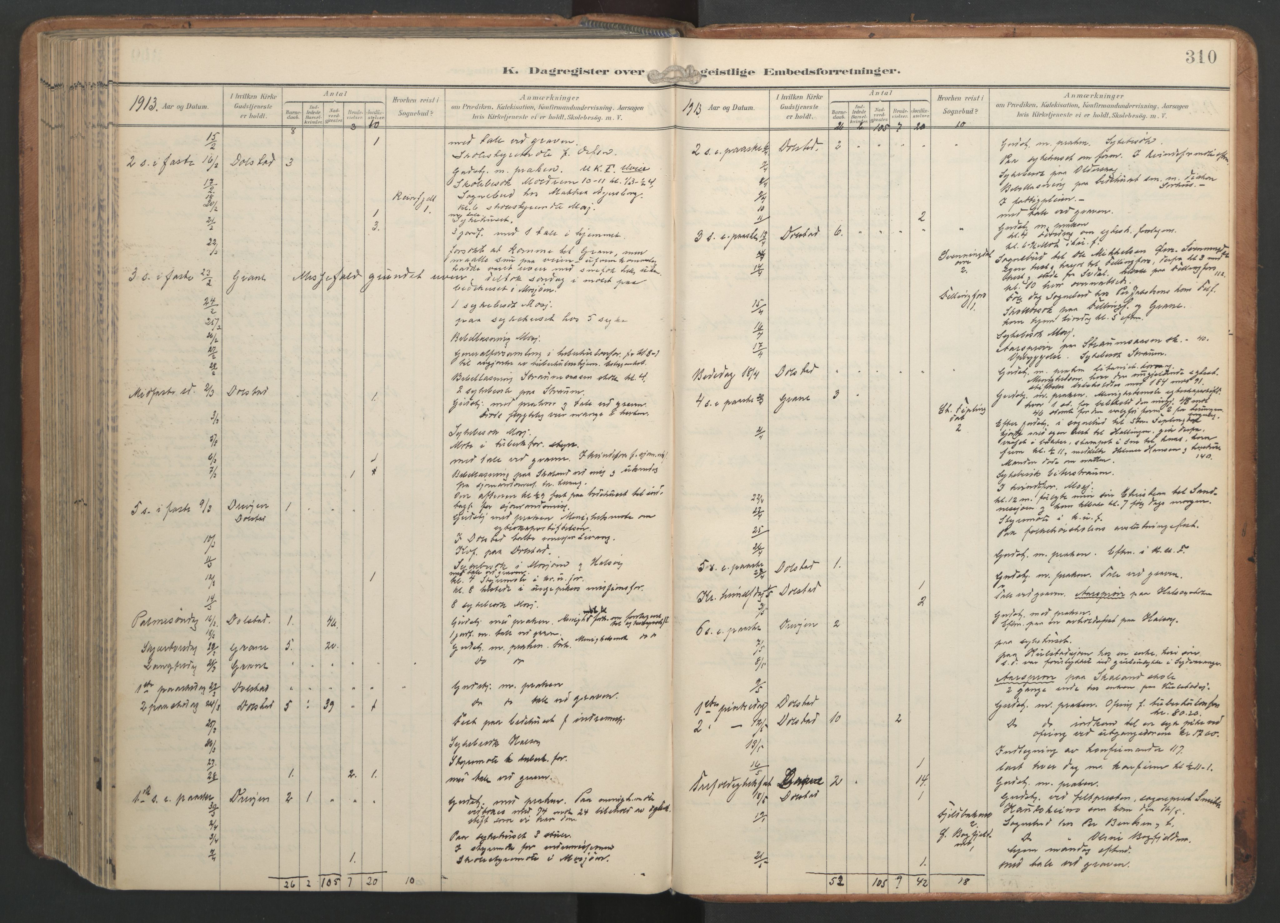 Ministerialprotokoller, klokkerbøker og fødselsregistre - Nordland, AV/SAT-A-1459/820/L0298: Parish register (official) no. 820A19, 1897-1915, p. 310