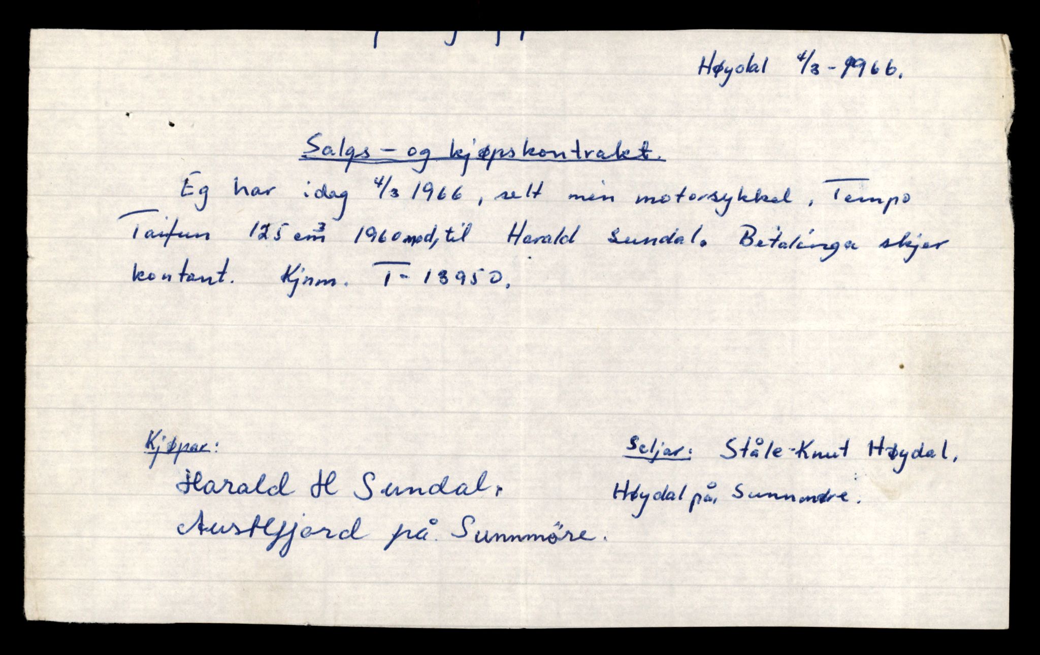 Møre og Romsdal vegkontor - Ålesund trafikkstasjon, AV/SAT-A-4099/F/Fe/L0042: Registreringskort for kjøretøy T 13906 - T 14079, 1927-1998, p. 755