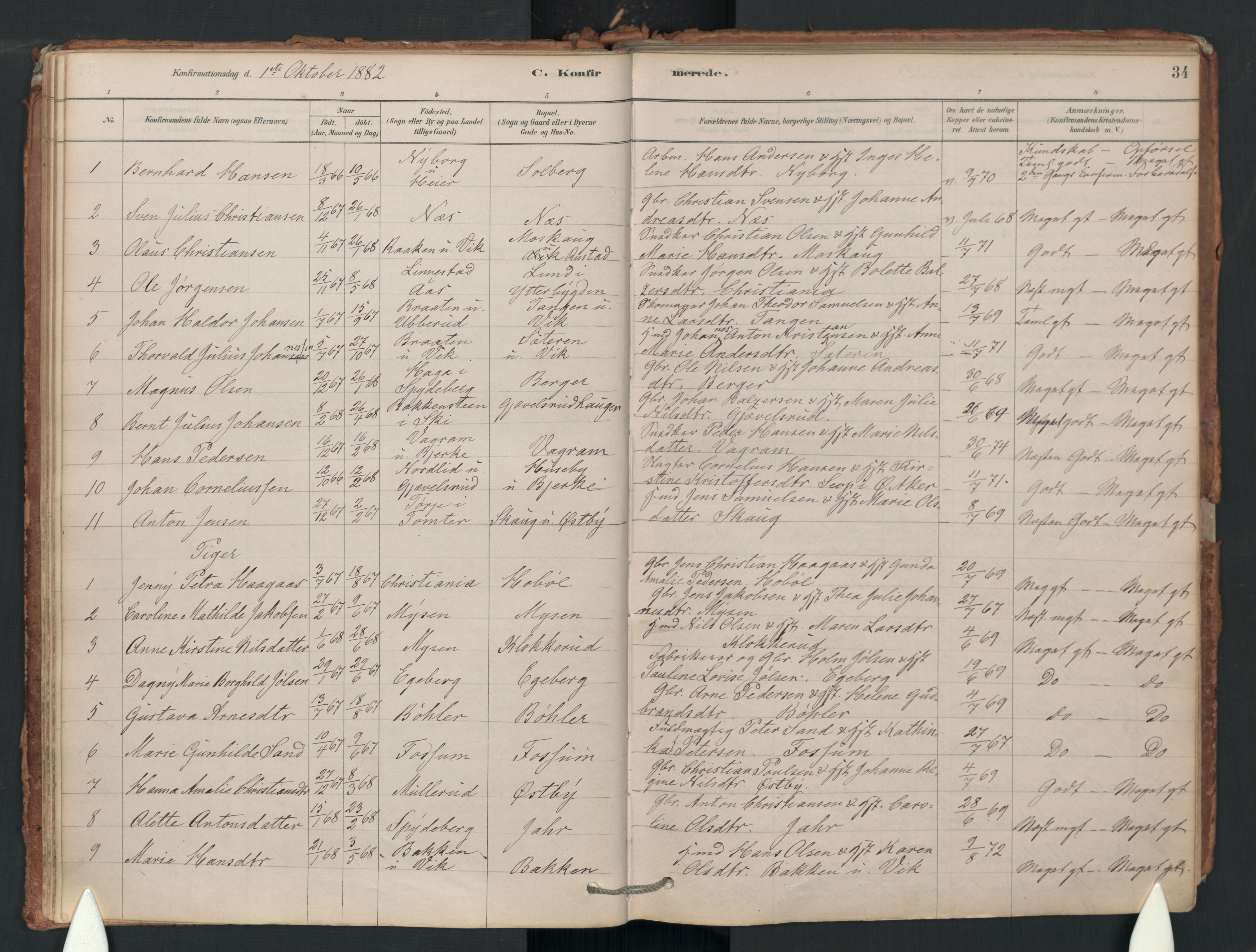 Enebakk prestekontor Kirkebøker, SAO/A-10171c/F/Fa/L0018: Parish register (official) no. I 18, 1877-1930, p. 34