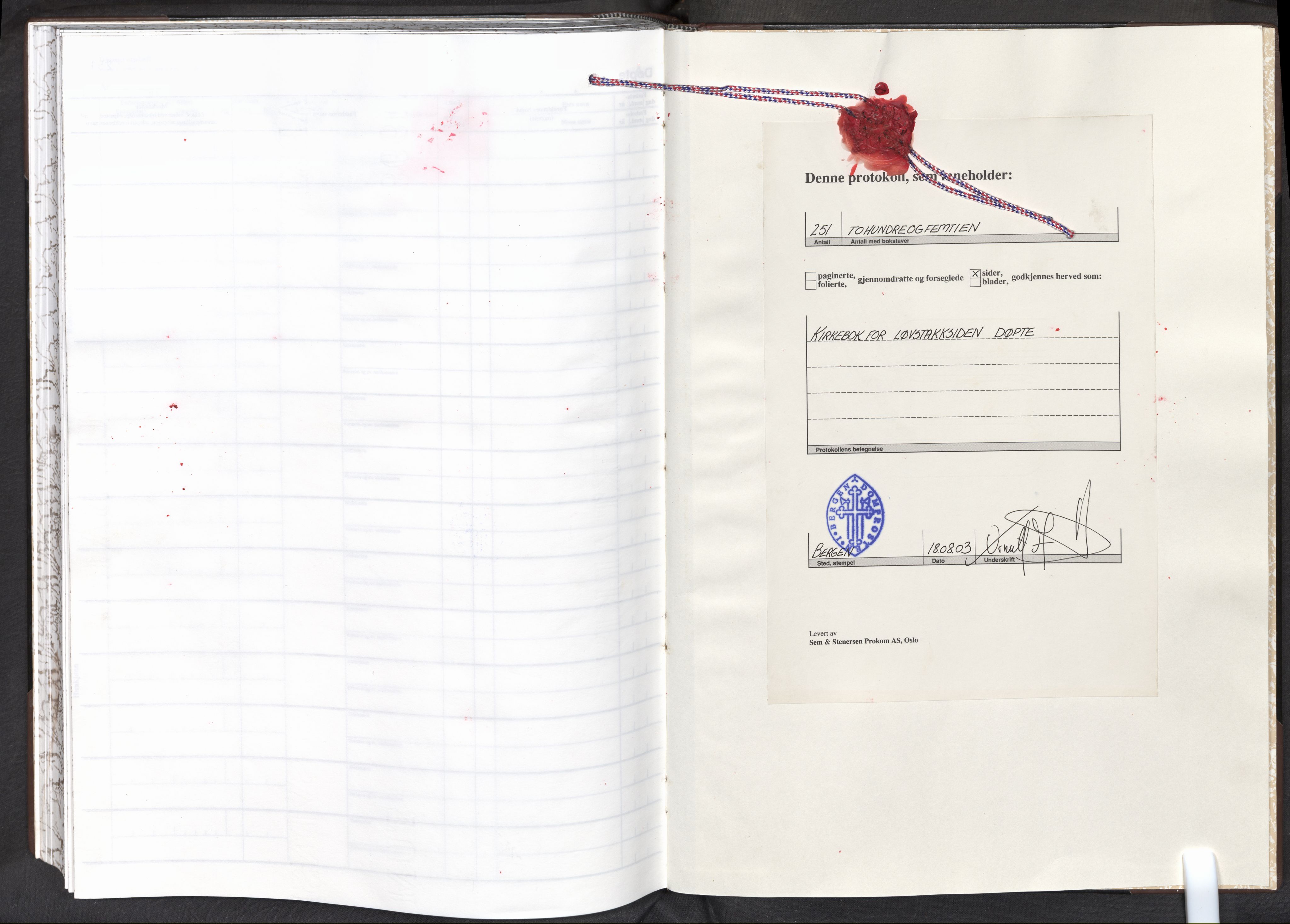 Løvstakksiden sokneprestembete, AV/SAB-A-100249/H/Haa/Haaa/L0001: Parish register (official) no. A 1, 2003-2011
