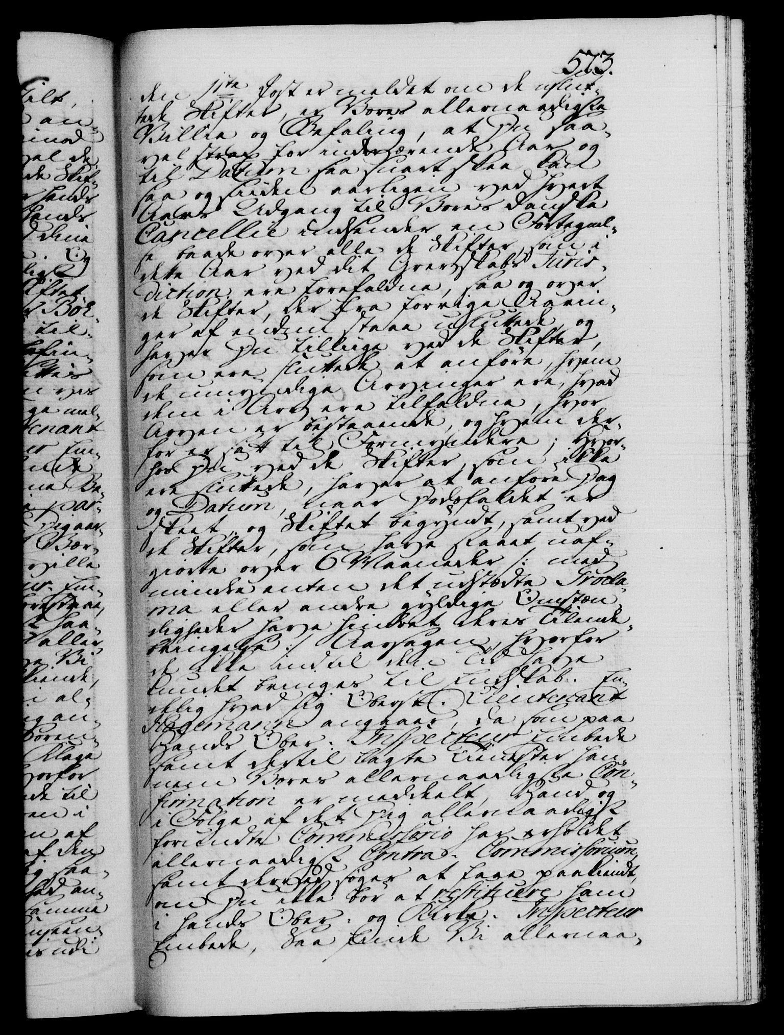 Danske Kanselli 1572-1799, AV/RA-EA-3023/F/Fc/Fca/Fcab/L0037: Norske tegnelser, 1762-1766, p. 573a