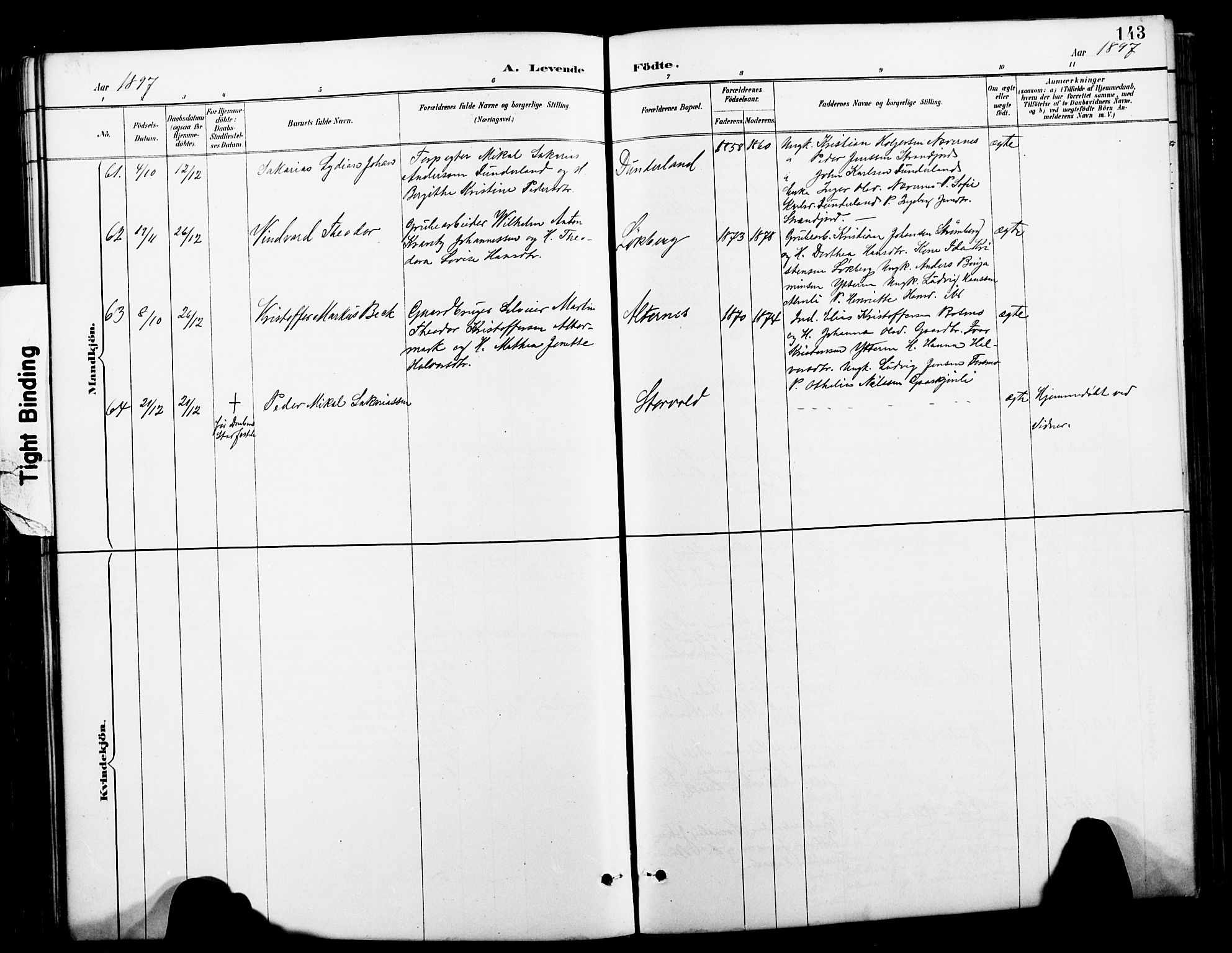 Ministerialprotokoller, klokkerbøker og fødselsregistre - Nordland, AV/SAT-A-1459/827/L0421: Parish register (copy) no. 827C10, 1887-1906, p. 143