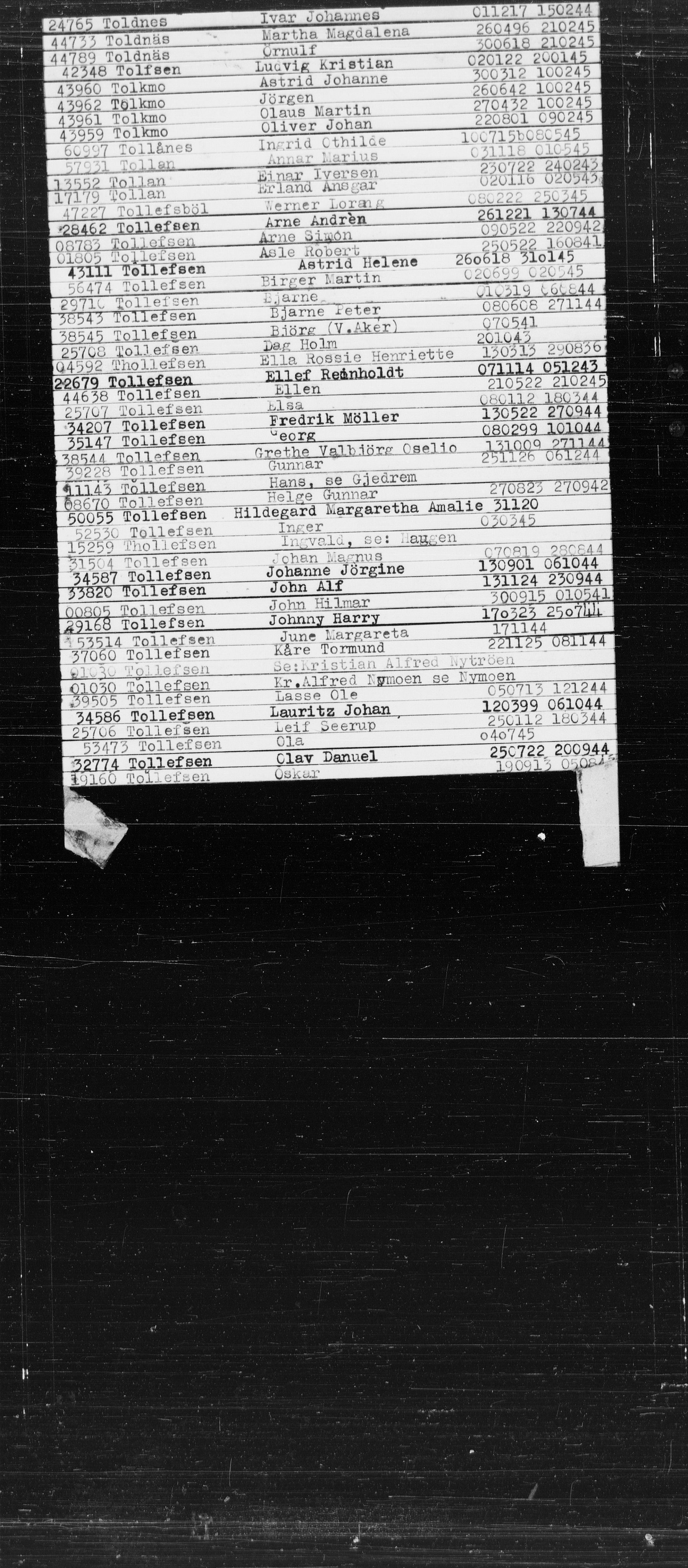 Den Kgl. Norske Legasjons Flyktningskontor, AV/RA-S-6753/V/Va/L0022: Kjesäterkartoteket.  Alfabetisk register, A-Å., 1940-1945, p. 873