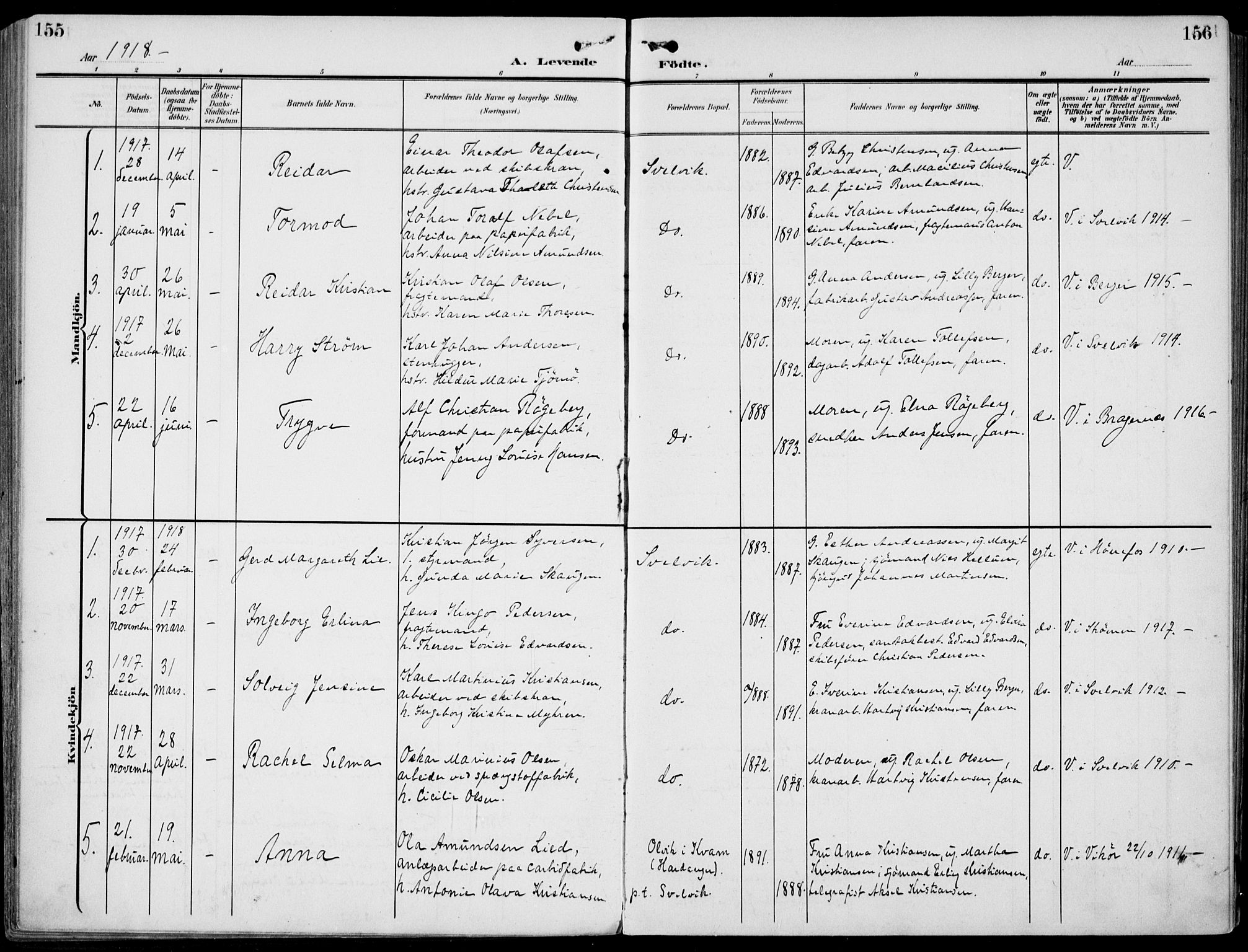 Strømm kirkebøker, AV/SAKO-A-322/F/Fb/L0002: Parish register (official) no. II 2, 1900-1919, p. 155-156