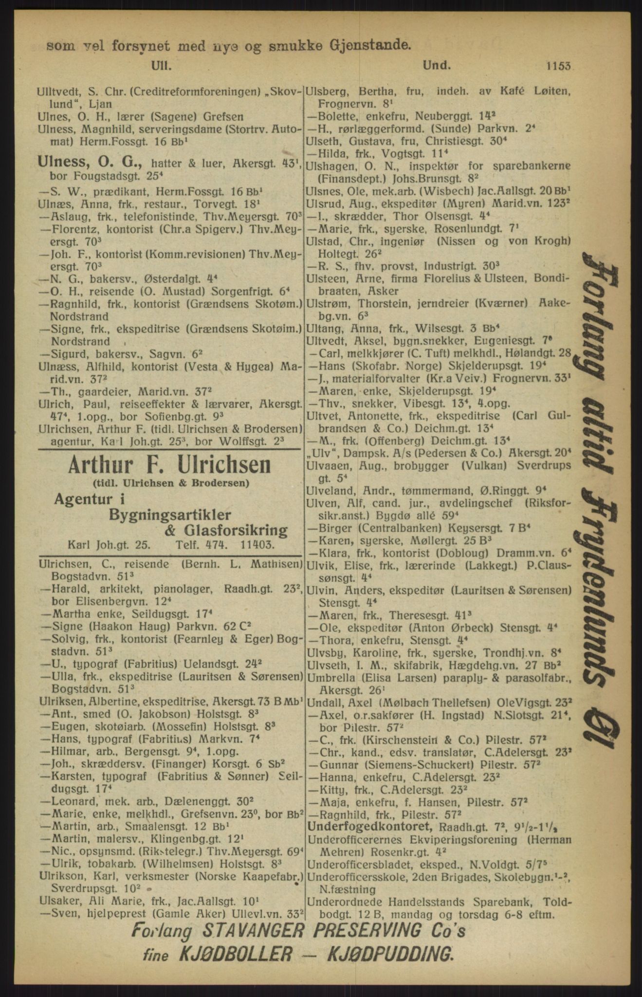 Kristiania/Oslo adressebok, PUBL/-, 1915, p. 1153