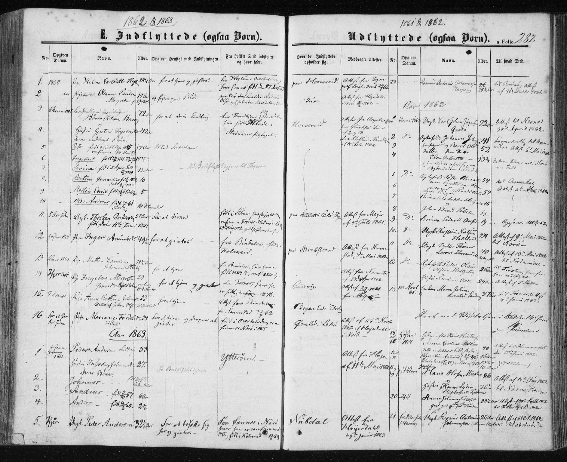 Ministerialprotokoller, klokkerbøker og fødselsregistre - Nord-Trøndelag, SAT/A-1458/780/L0641: Parish register (official) no. 780A06, 1857-1874, p. 282