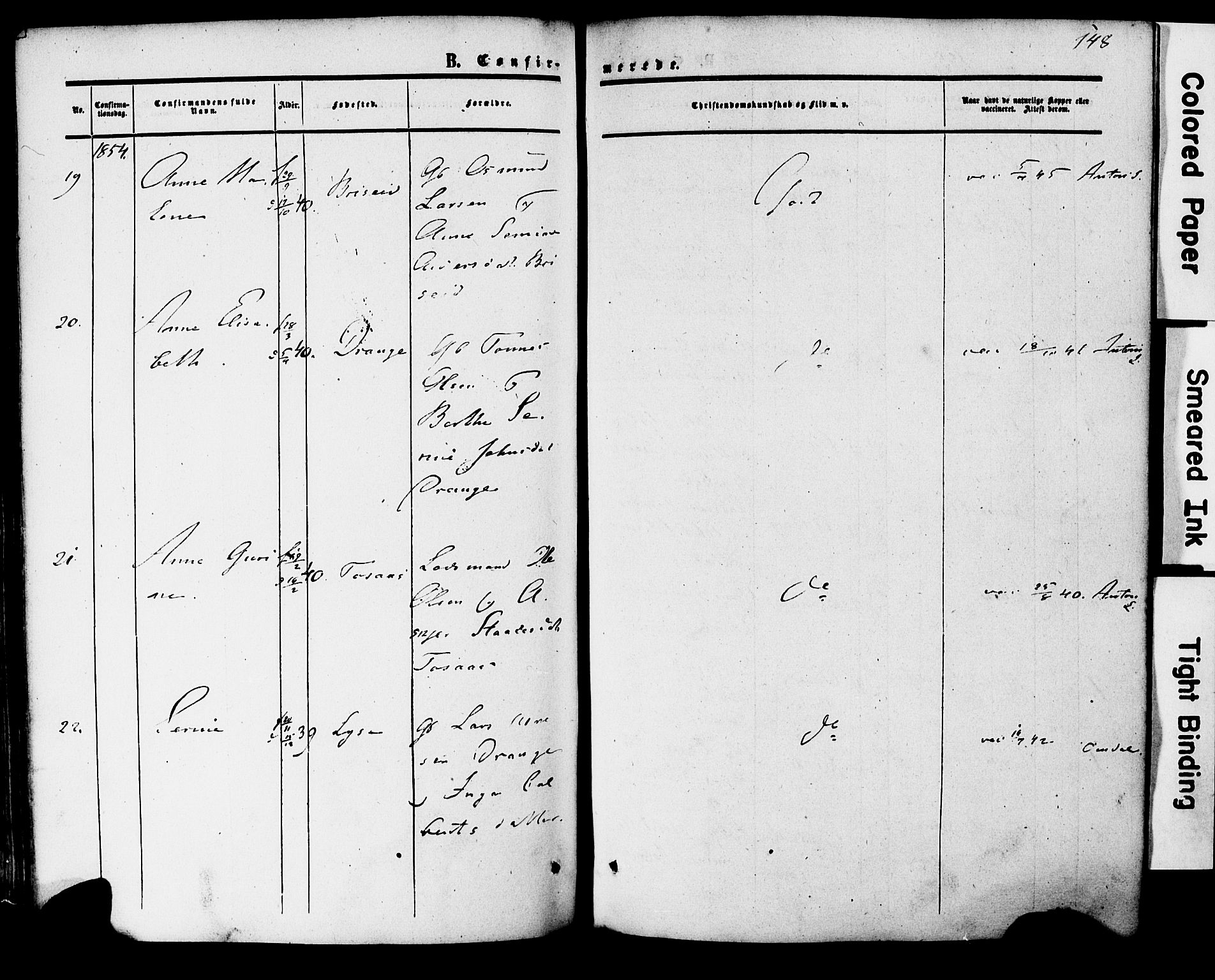 Herad sokneprestkontor, AV/SAK-1111-0018/F/Fa/Faa/L0005: Parish register (official) no. A 5, 1853-1886, p. 148